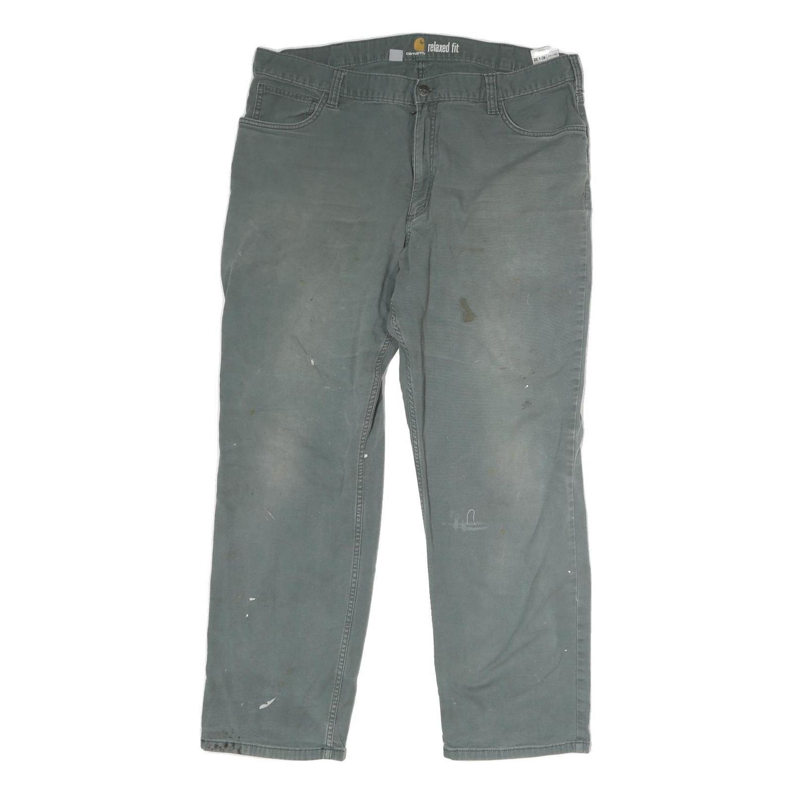 Buy CARHARTT Mens Cotton Dark Grey Relaxed Fit Straight Leg Trousers W40 L32 Refurbished - $40.29 CARHARTT Mens Cotton Dark Grey Relaxed Fit Straight Leg Trousers W40 L32 Refurbished - N/A refurbished available on Cerqular