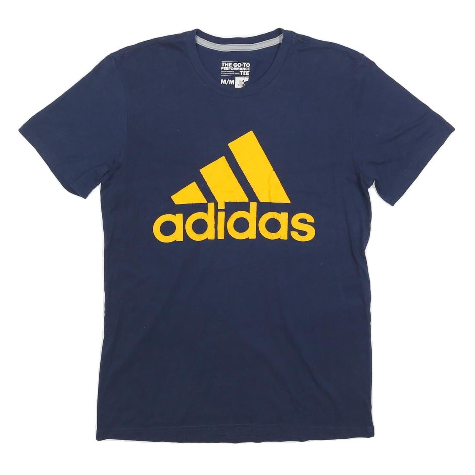 Buy ADIDAS Mens Blue Yellow Graphic T-Shirt M Short Sleeve Crew Neck Cotton Blend Refurbished - $15.59 ADIDAS Mens Blue Yellow Graphic T-Shirt M Short Sleeve Crew Neck Cotton Blend Refurbished - N/A refurbished available on Cerqular