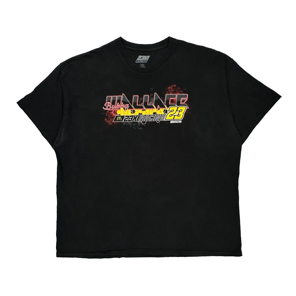 Racing Nascar Graphic T-Shirt - 2XL Black Cotton Refurbished - Thrifted (note: this is a term often used to describe second- refurbished available on Cerqular