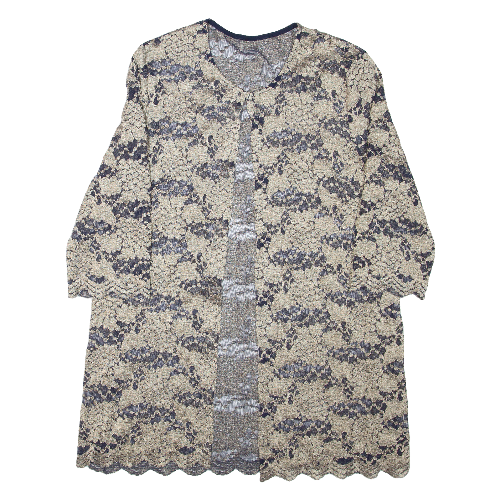 Womens Kimono Top Black 3/4 Sleeve M Refurbished - N/A refurbished available on Cerqular