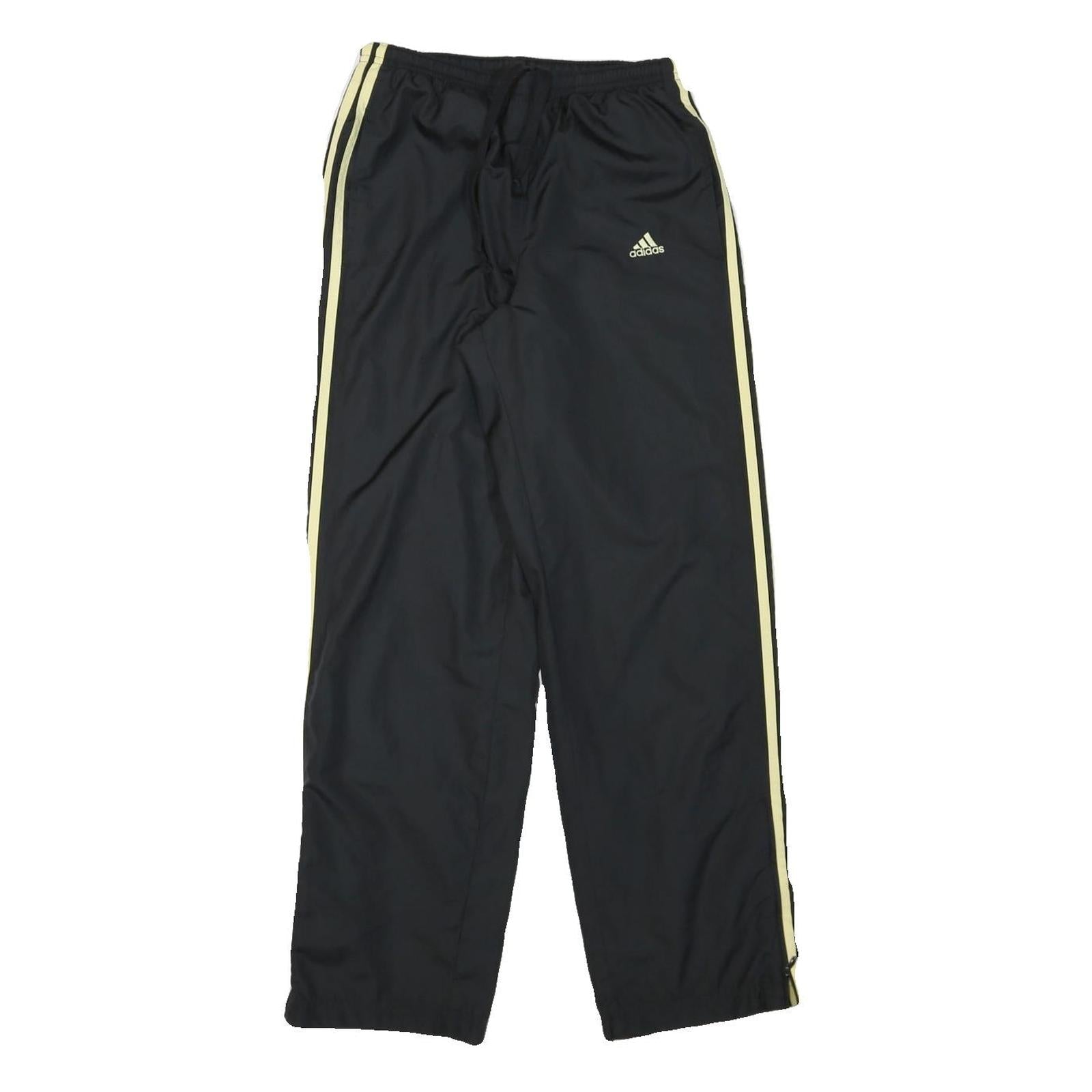 ADIDAS Mens Joggers Black & Pale Yellow Slim Tapered S W24 L30 Polyester Blend Refurbished - N/A refurbished available on Cerqular