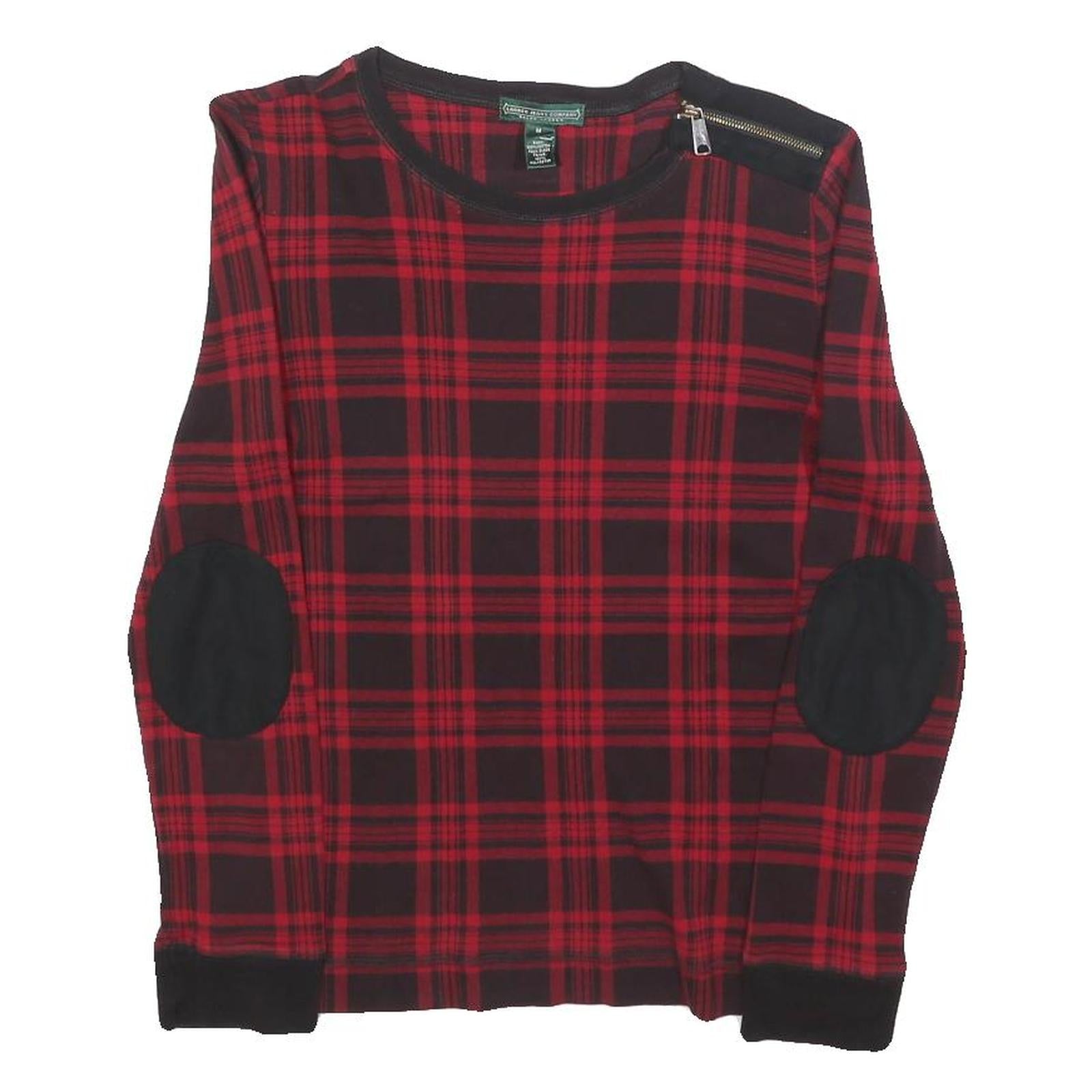 Buy LAUREN RALPH LAUREN Womens Red & Black Check Printed Long Sleeve Crew Neck Top M Refurbished - $41.59 LAUREN RALPH LAUREN Womens Red & Black Check Printed Long Sleeve Crew Neck Top M Refurbished - N/A refurbished available on Cerqular