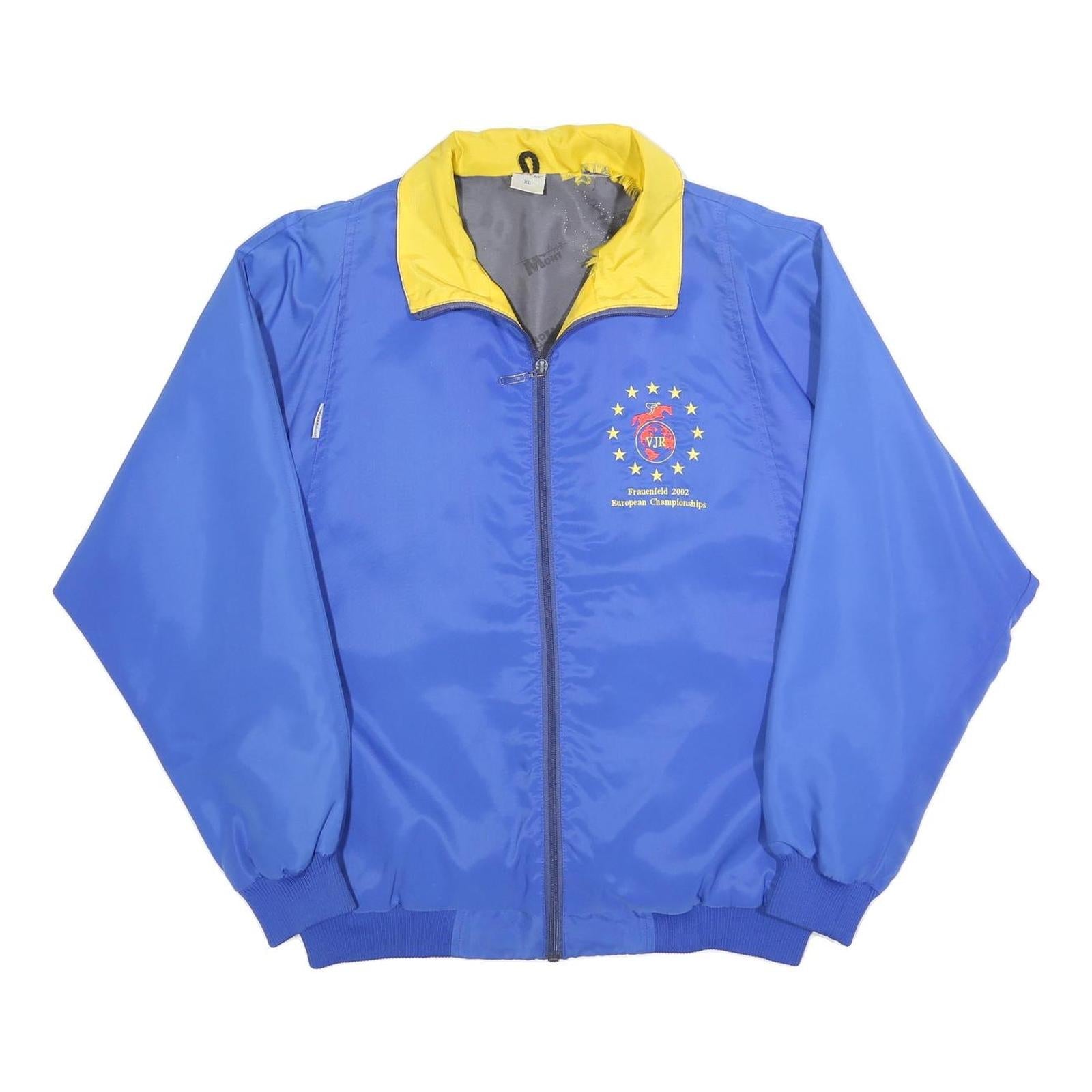MONT AIR Mens Blue & Yellow Zip Jacket XL Polyester Blend Plain European Refurbished - N/A refurbished available on Cerqular
