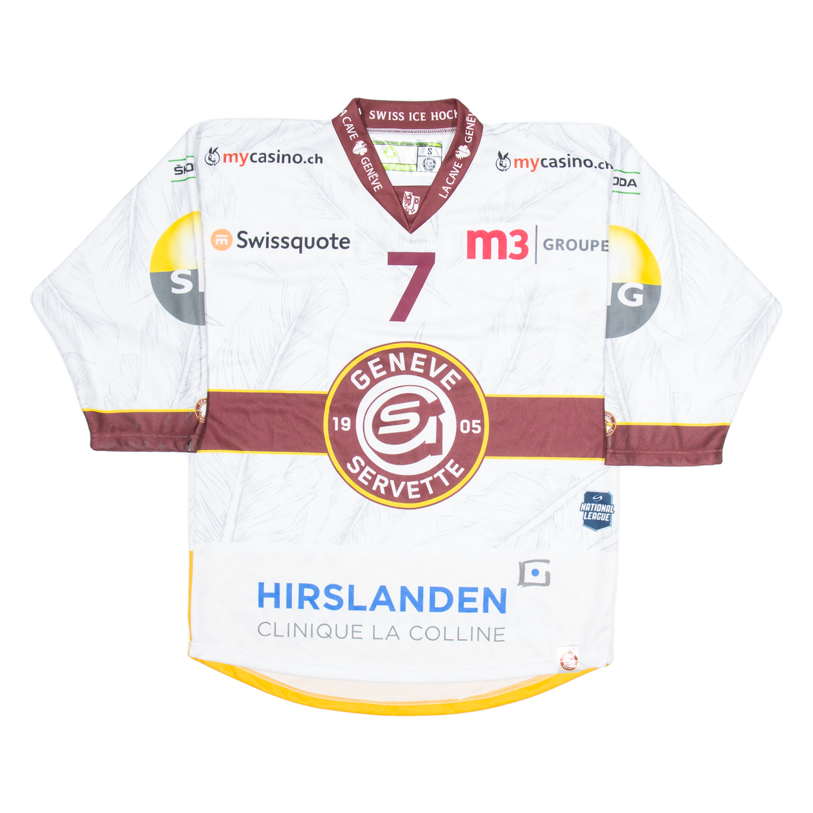 SWISS ICE HOCKEY Geneve Servette Signed Mens Jersey White USA V-Neck S Refurbished - N/A refurbished available on Cerqular