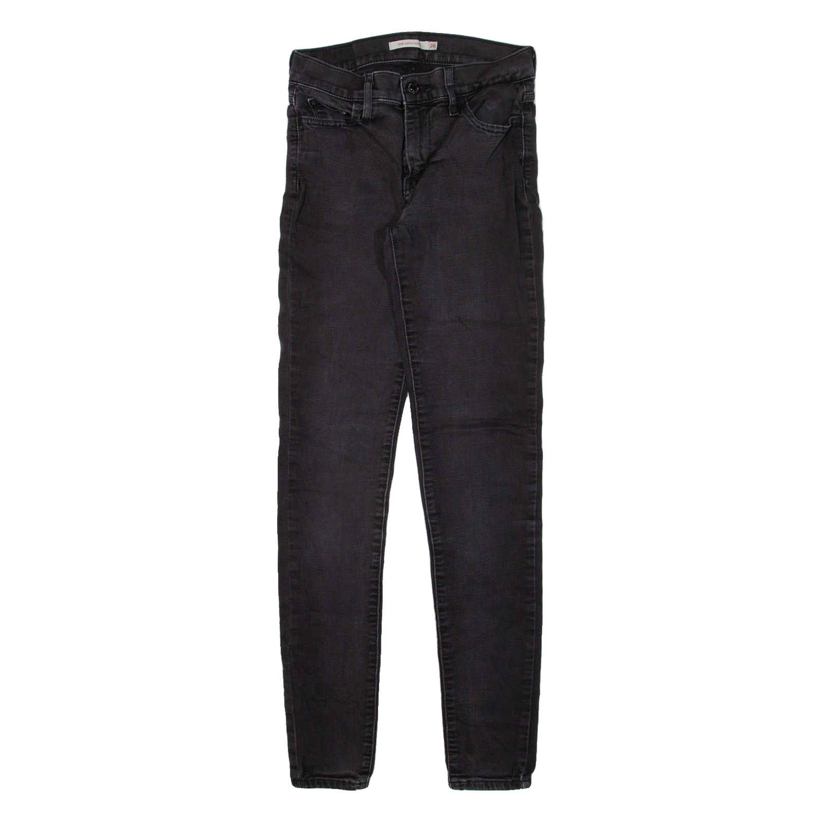 LEVI'S 710 Womens Jeans Black Slim Skinny W26 L30 Refurbished - N/A refurbished available on Cerqular