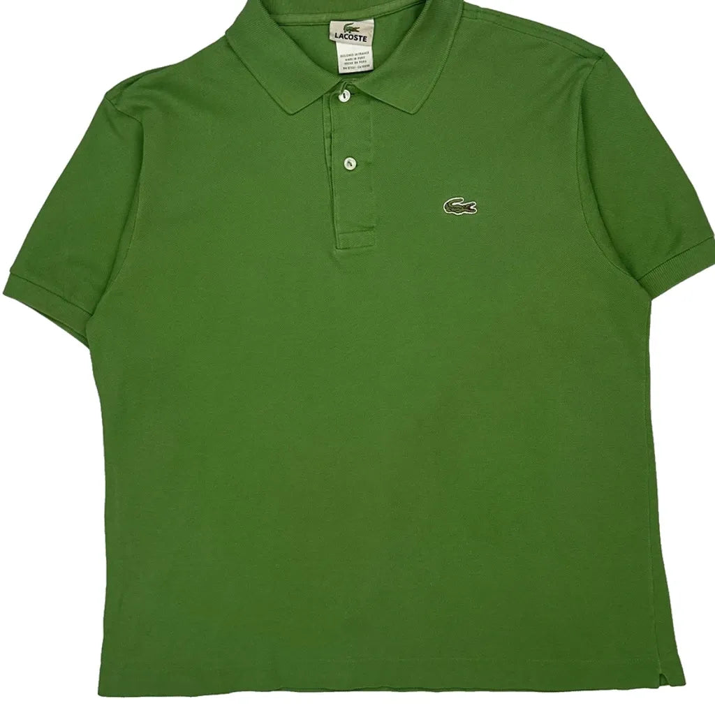 Lacoste Polo Shirt - Small Green Cotton Refurbished - Thrifted (note: this is a term often used to describe second- refurbished available on Cerqular