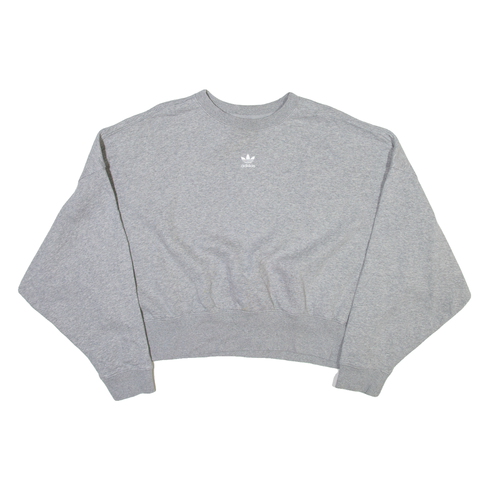 ADIDAS ORIGINALS Cropped Womens Sweatshirt Grey UK 10 Refurbished - N/A refurbished available on Cerqular