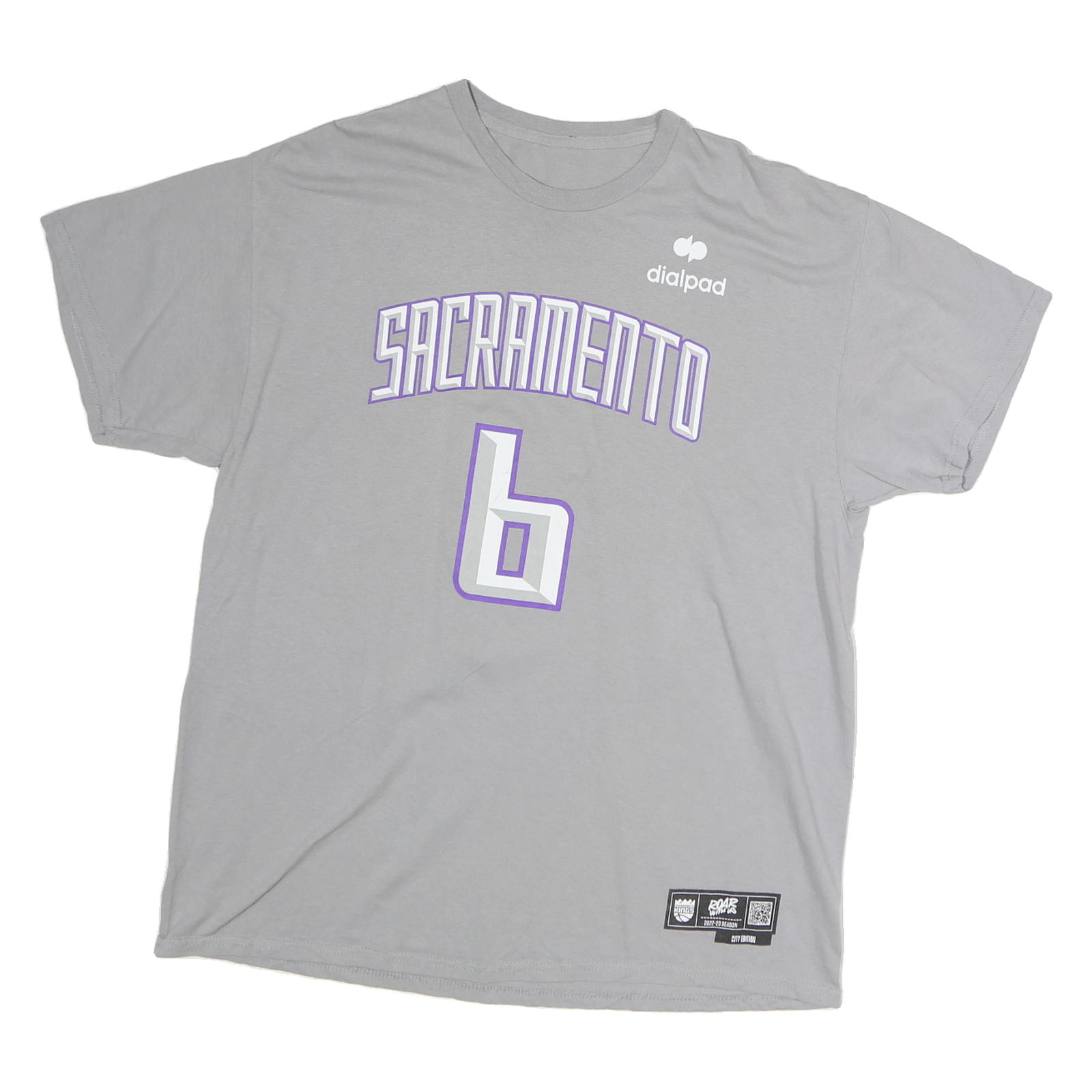 Mens Grey Cotton Sacramento Graphic T-Shirt L Short Sleeve Crew Neck Sport Refurbished - N/A refurbished available on Cerqular