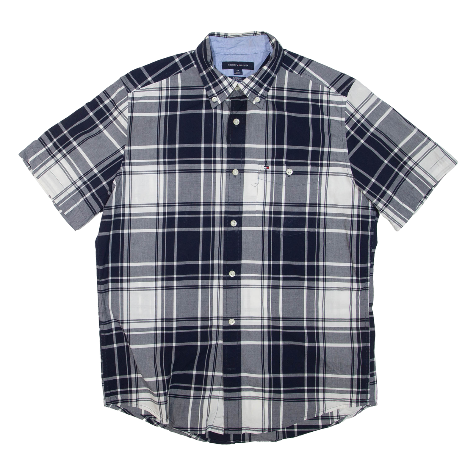 TOMMY HILFIGER Mens Shirt Blue Check S Refurbished - N/A refurbished available on Cerqular