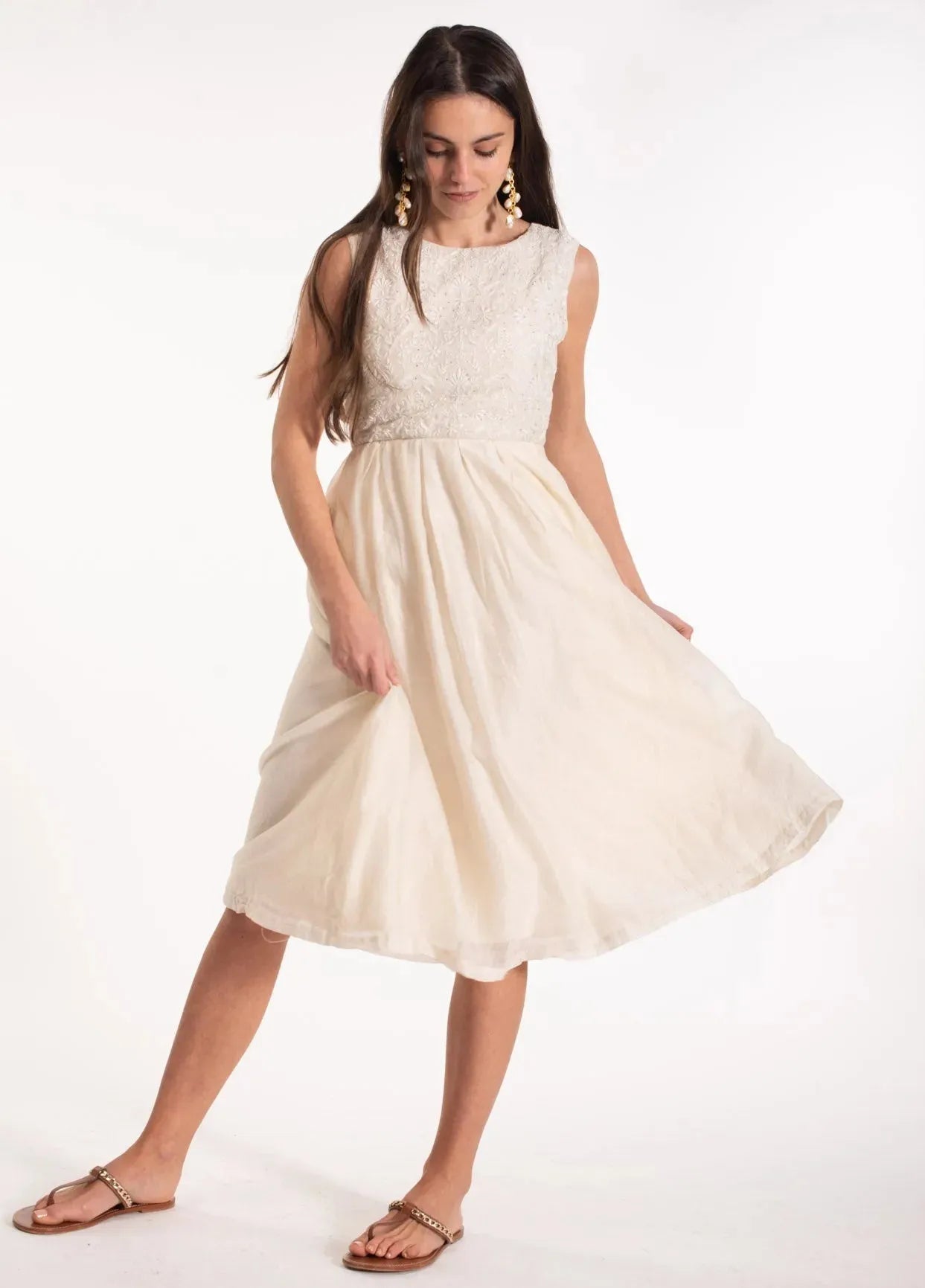 Maya Dress | Color: Cream | Size: S Refurbished - Kurinji (This is a lesser-known brand, but it still exists refurbished available on Cerqular