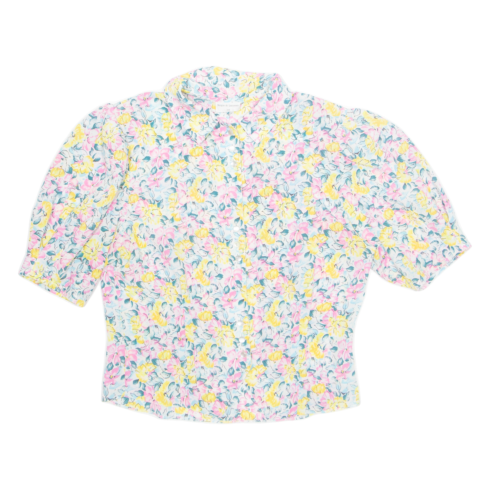 Womens Printed Blouse Pink Floral M Refurbished - N/A refurbished available on Cerqular