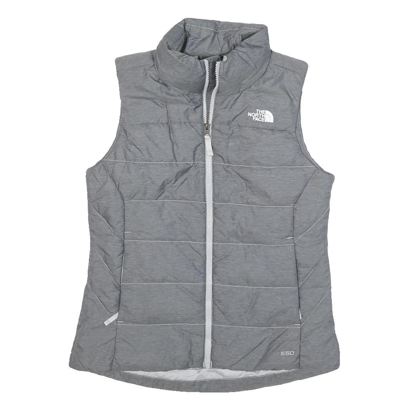 THE NORTH FACE Womens Grey Gilet S Polyester Blend Puffer Quilted Outdoor Vest Refurbished - N/A refurbished available on Cerqular