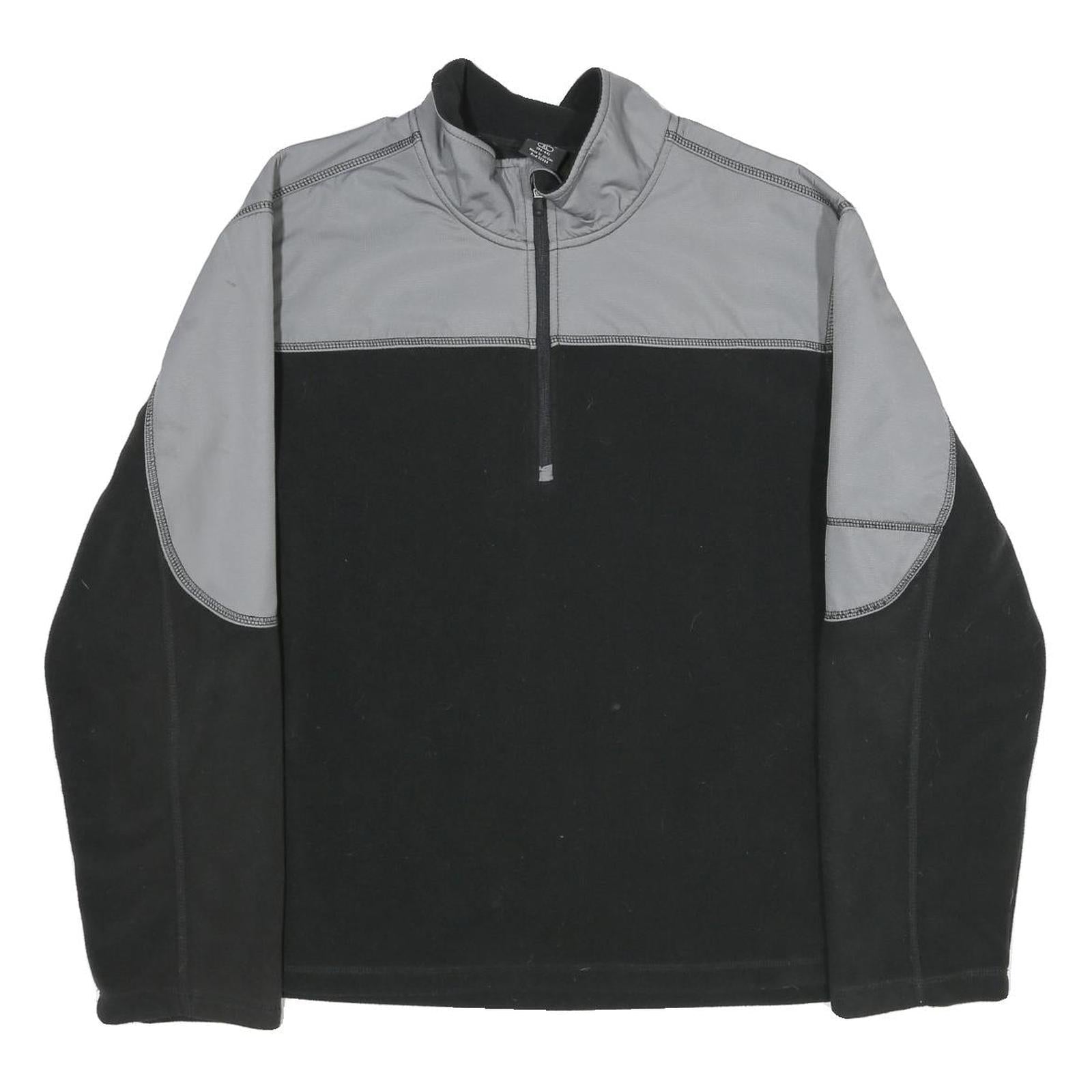 STARTER Mens Black & Grey Colourblock Plain Pullover Jumper XL Sports Casual Refurbished - N/A refurbished available on Cerqular