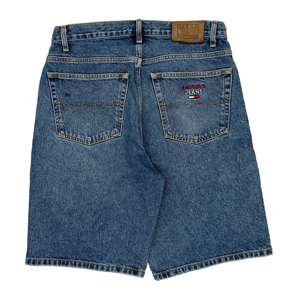 Tommy Jeans Denim Shorts - 32W 11L Blue Cotton Refurbished - Thrifted (note: this is a term often used to describe second- refurbished available on Cerqular