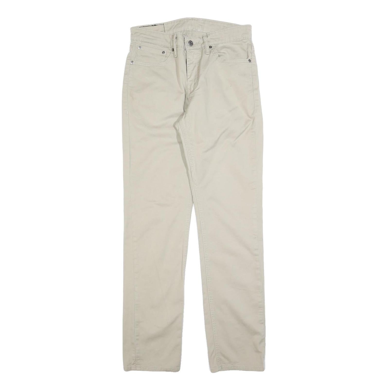 LEVI'S Mens Cotton Blend Beige Slim Slim Leg Trousers W31 L32 Casual Zip Closure Refurbished - N/A refurbished available on Cerqular