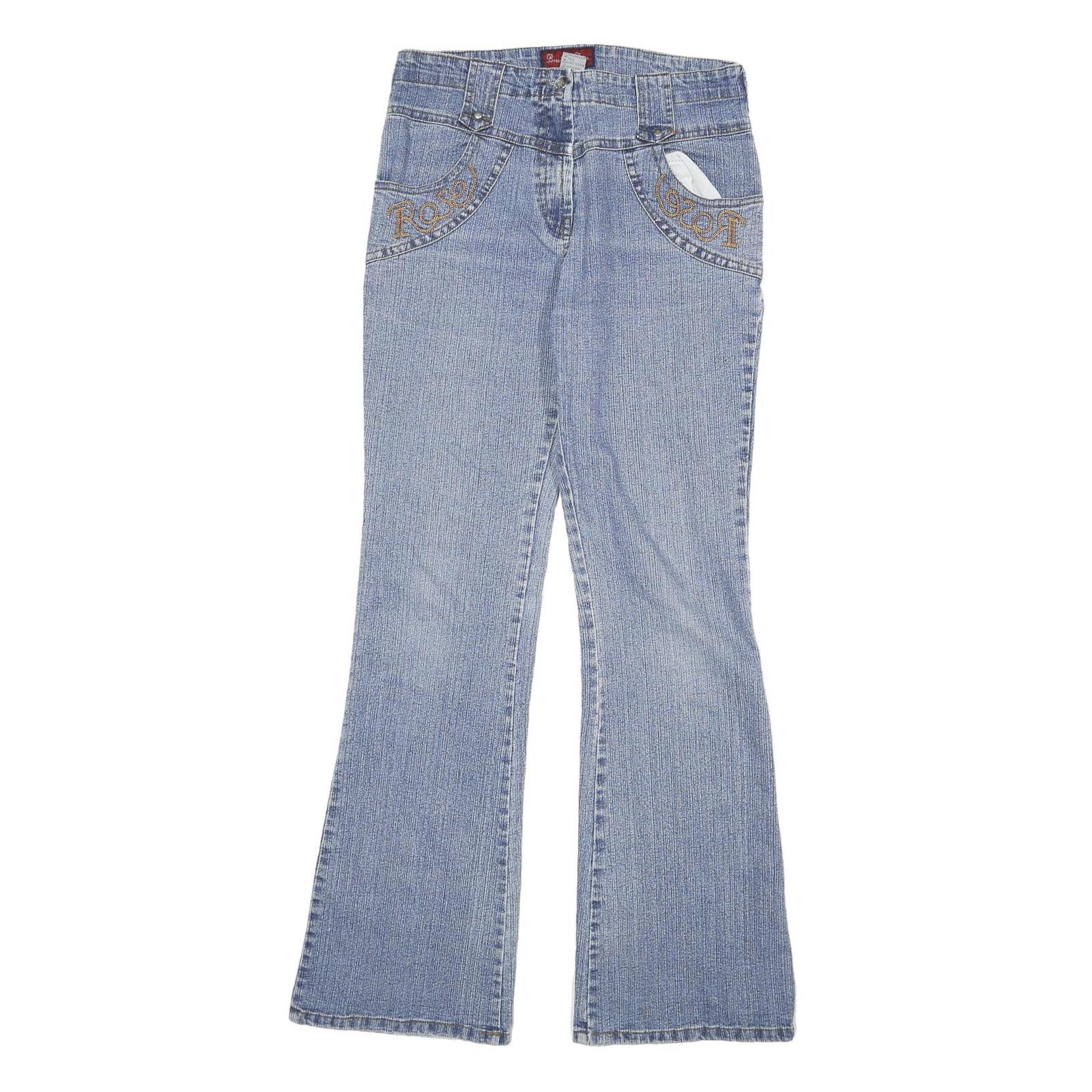 BEAUTIFUL SISTER Womens Slim Flared Denim Light Blue Jeans W26 L29 Stylish Refurbished - N/A refurbished available on Cerqular