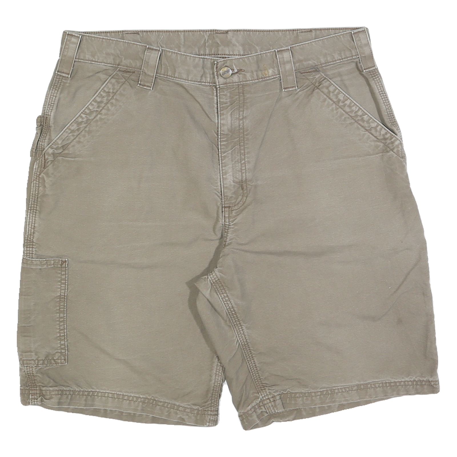 CARHARTT Mens Shorts Beige Casual Plain L W36 Workwear Utility Durable Refurbished - N/A refurbished available on Cerqular