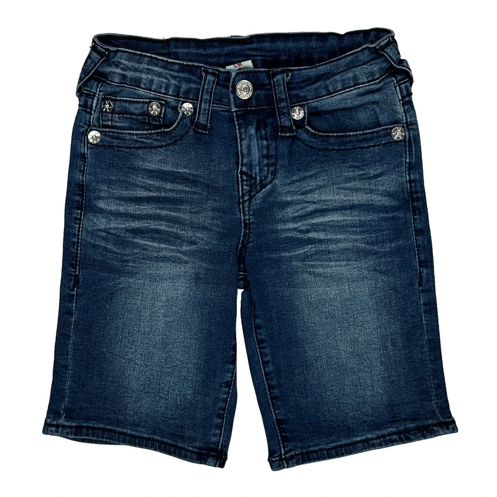 Age 6 True Religion Denim Shorts - Small Dark Wash Denim Refurbished - Thrifted (note: this is a term often used to describe second- refurbished available on Cerqular