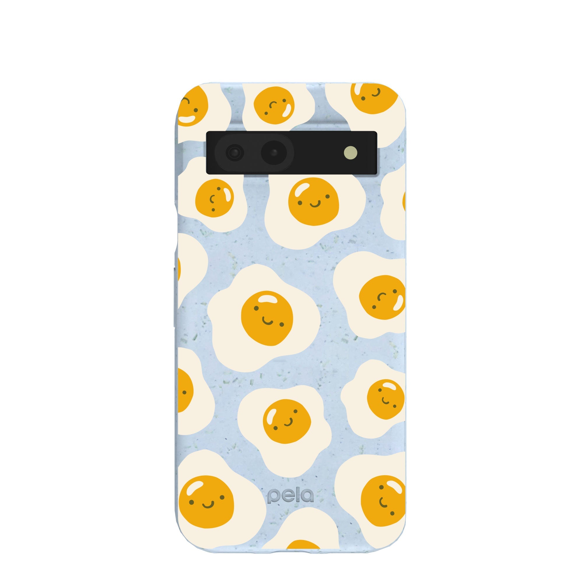 Powder Blue Sunny Side Up Google Pixel 8a Case Refurbished - Pela Case refurbished available on Cerqular