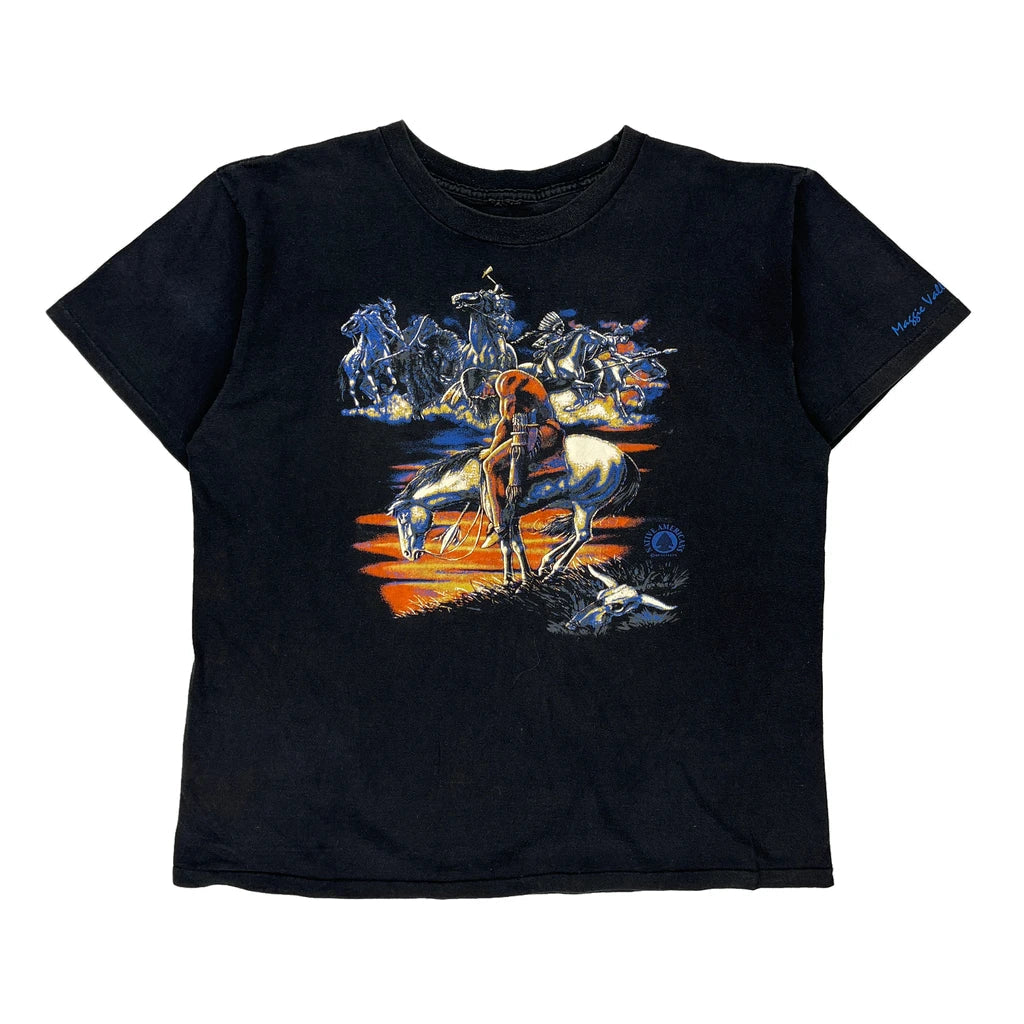 Unbranded Single Stitch T-Shirt - XL Black Cotton Refurbished - Thrifted (note: this is a term often used to describe second- refurbished available on Cerqular