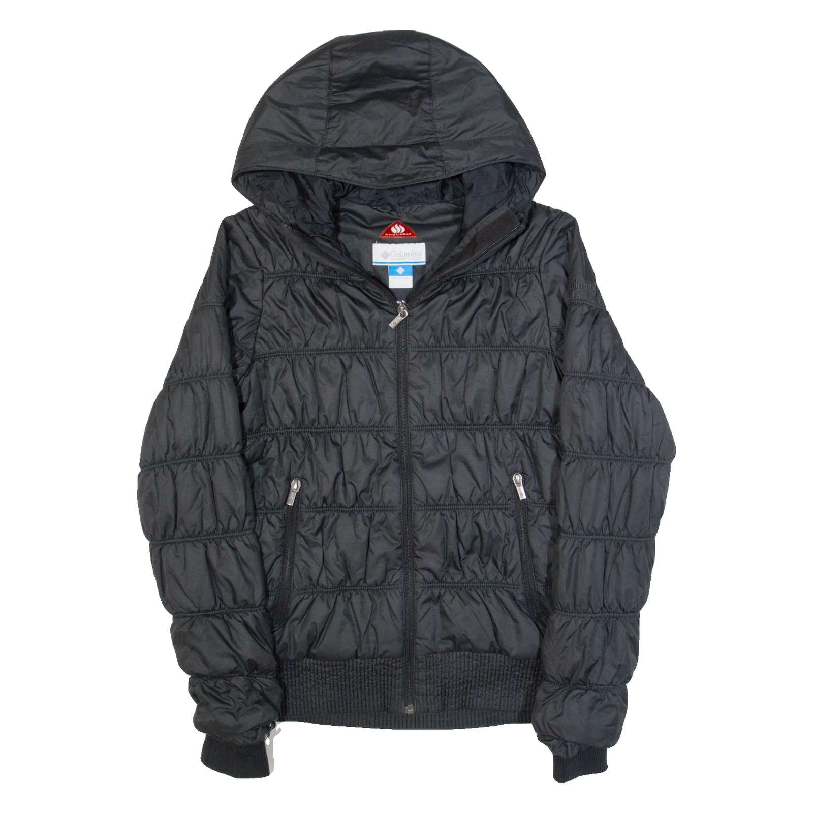COLUMBIA Omni-Heat Womens Puffer Coat Black Hooded S Refurbished - N/A refurbished available on Cerqular