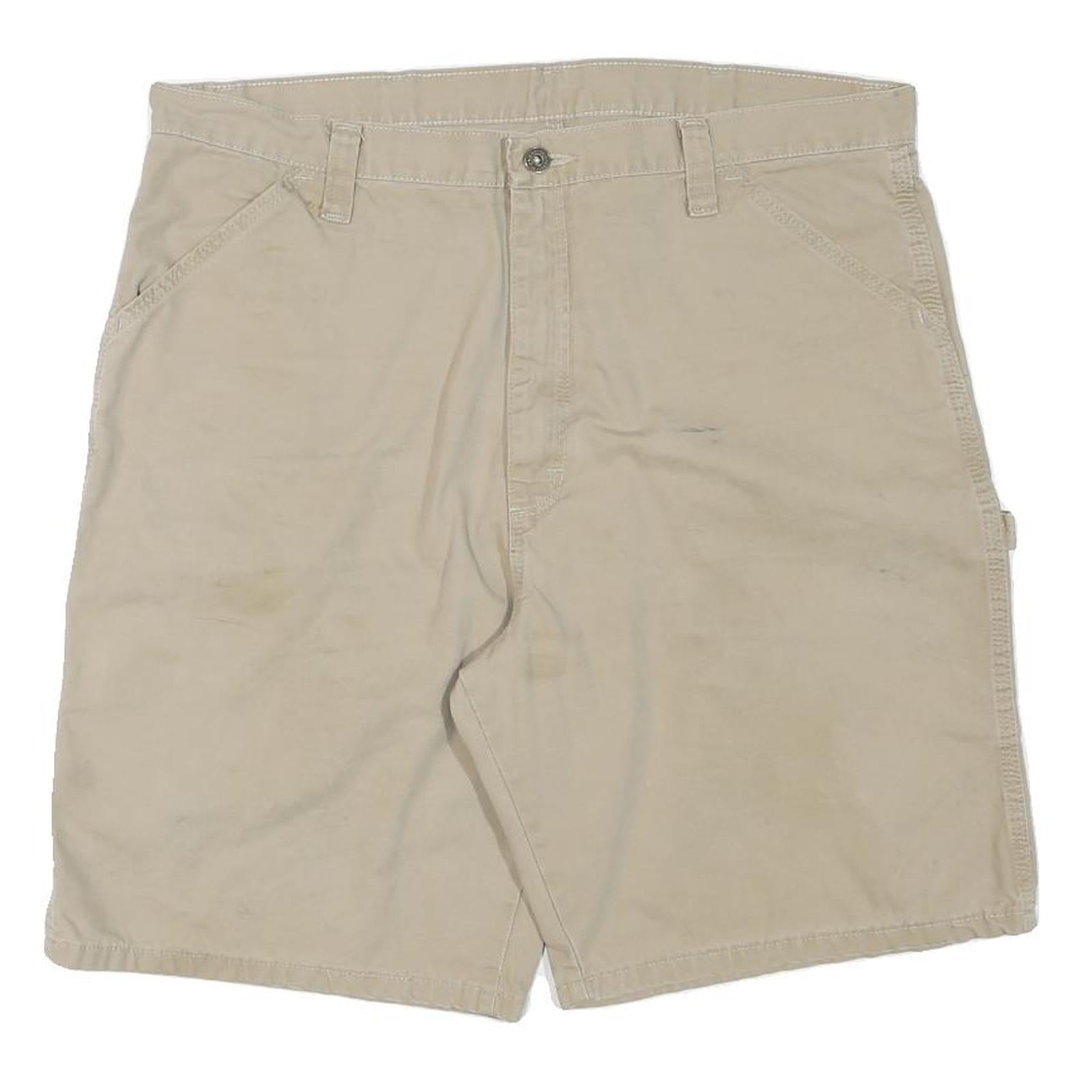 WRANGLER Mens Shorts Beige Casual 2XL W38 Cotton Blend Workwear Pockets Refurbished - N/A refurbished available on Cerqular