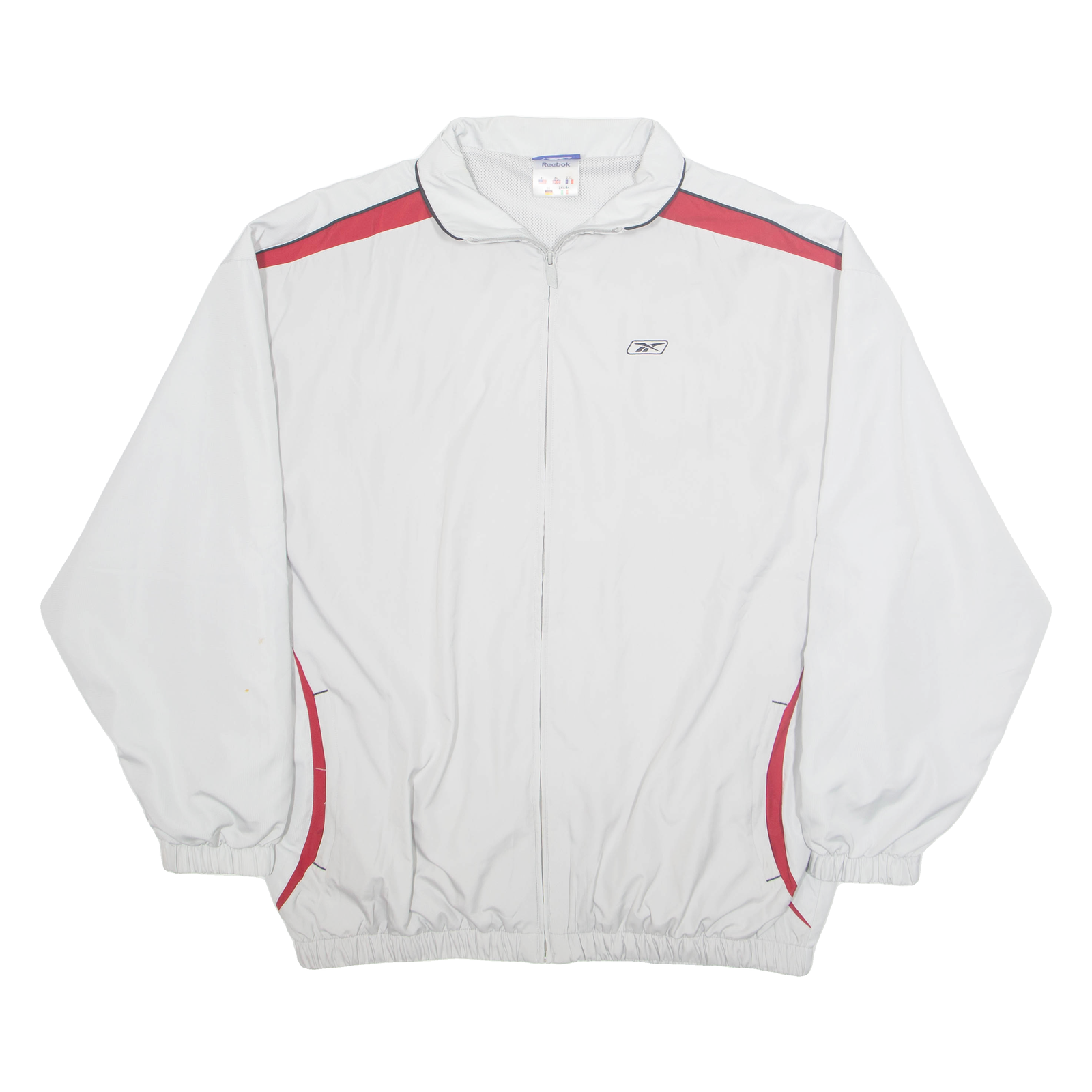 REEBOK Mesh Lined Mens Windbreaker Jacket Grey XL Refurbished - N/A refurbished available on Cerqular