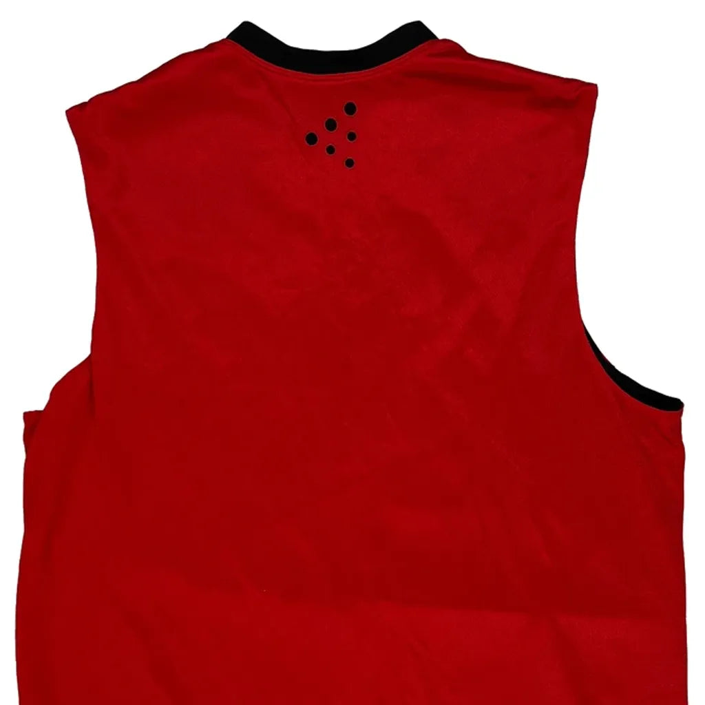 Nike Jersey - Large Red Polyester Refurbished - Thrifted (note: this is a term often used to describe second- refurbished available on Cerqular
