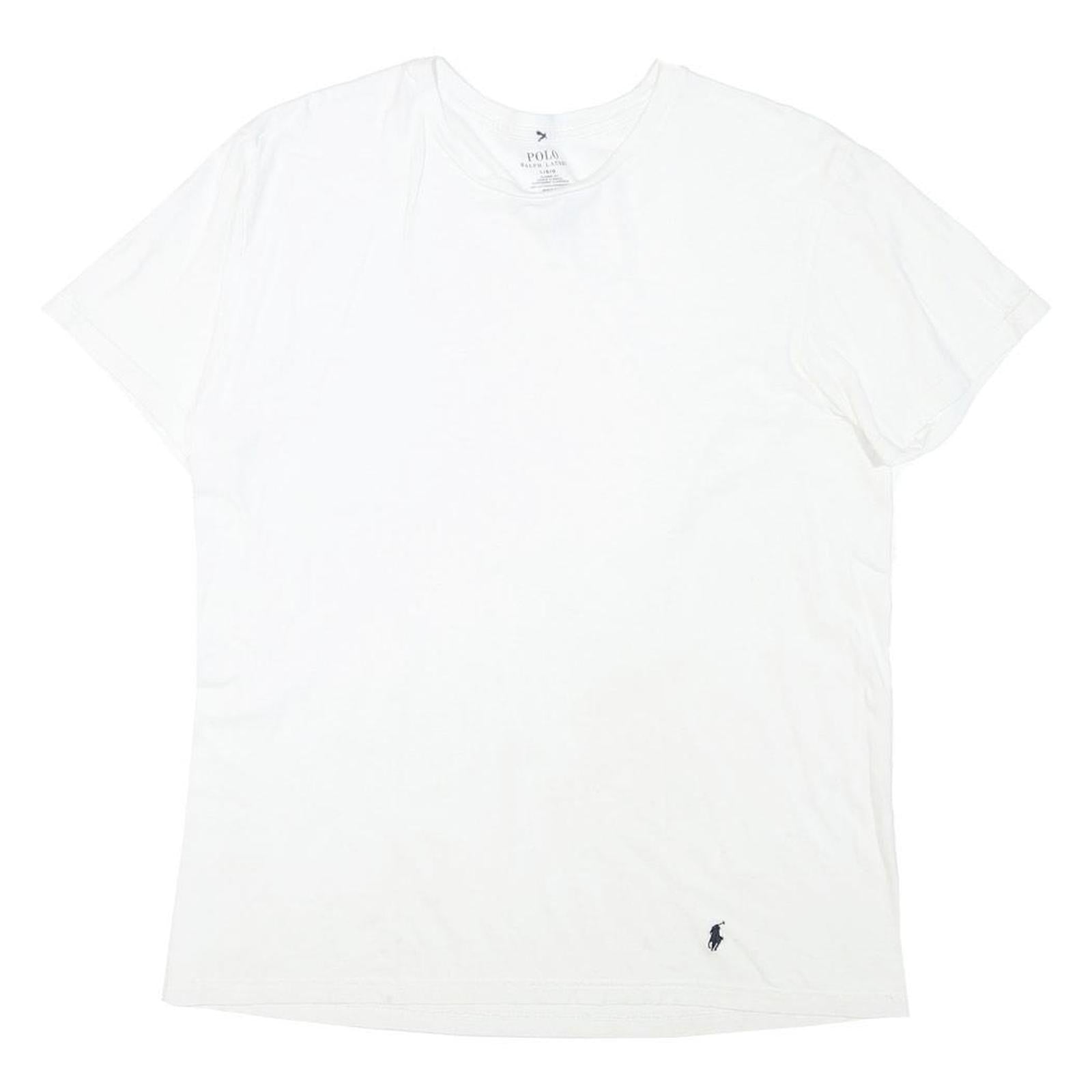 POLO RALPH LAUREN Mens White Classic T-Shirt L Short Sleeve Crew Neck Cotton Refurbished - N/A refurbished available on Cerqular