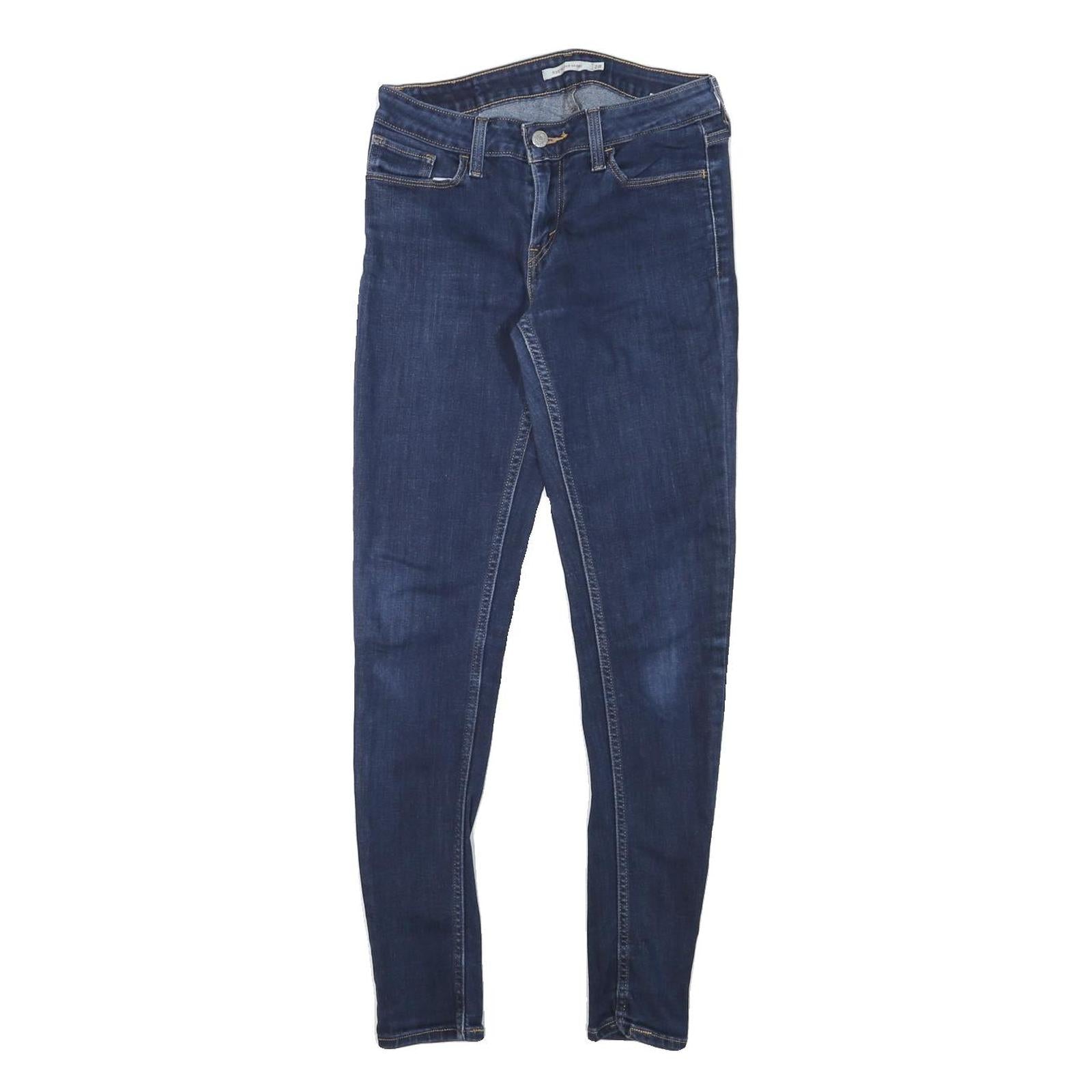 LEVI'S 535 Womens Slim Blue Denim Medium Woven W26 L28 Classic Zip Jeans Refurbished - N/A refurbished available on Cerqular