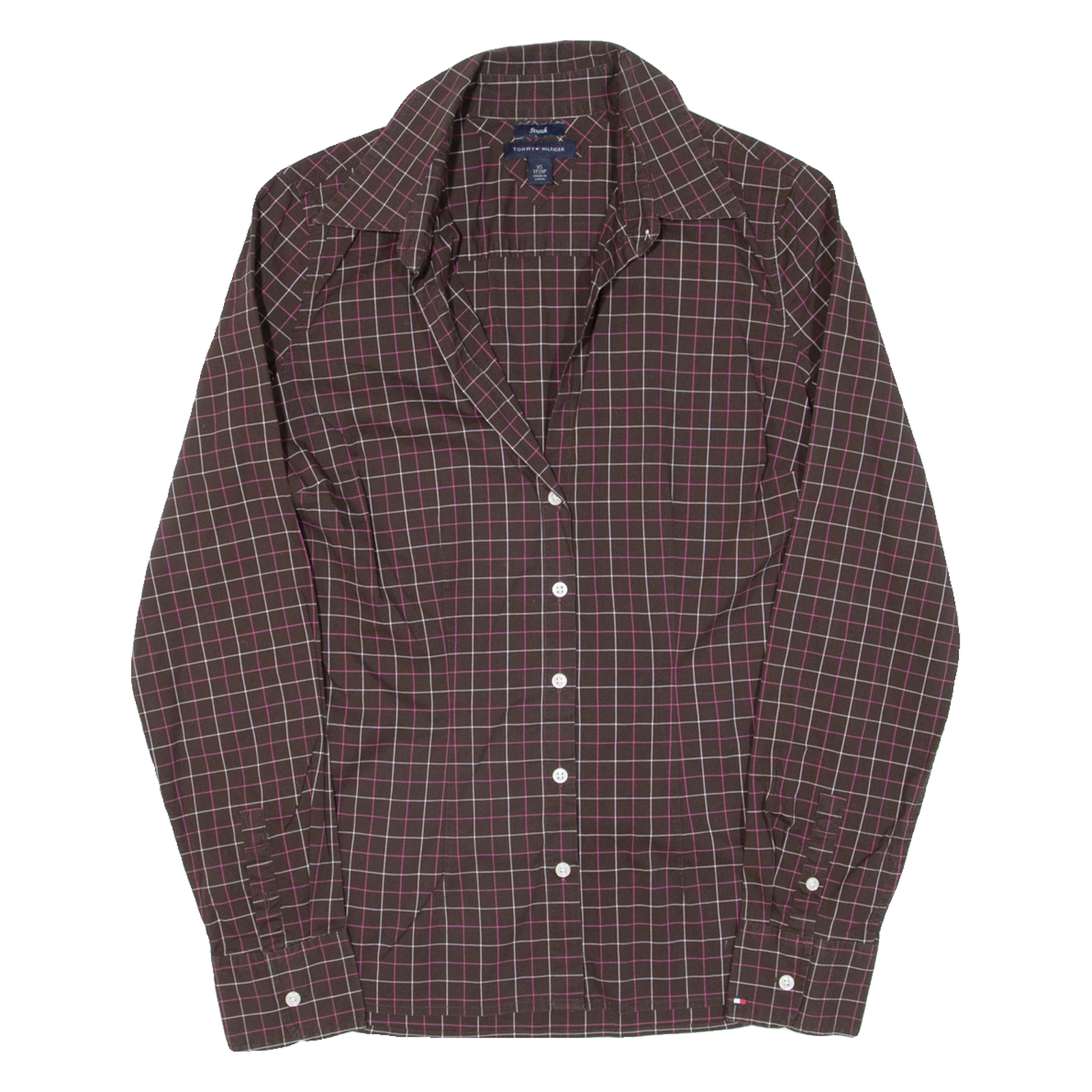 Buy TOMMY HILFIGER Womens Shirt Brown Check Long Sleeve XS Refurbished - $31.19 TOMMY HILFIGER Womens Shirt Brown Check Long Sleeve XS Refurbished - N/A refurbished available on Cerqular