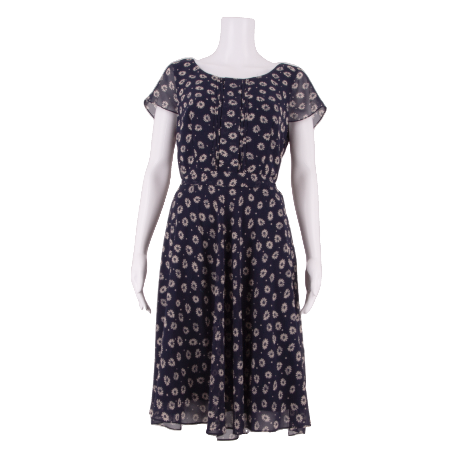 LAURA ASHLEY Womens Day Dress Black Floral Short Sleeve Knee Length UK 12 Refurbished - N/A refurbished available on Cerqular