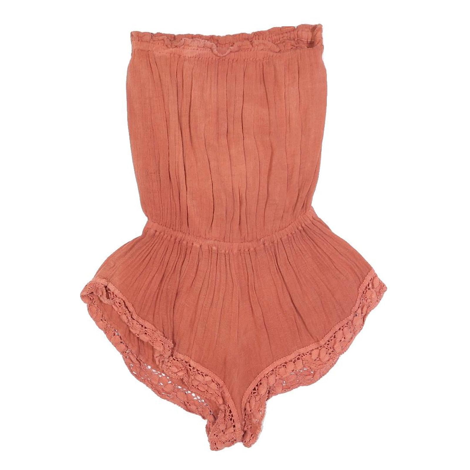 JEN'S PIRATE BOOTY Womens Rust Playsuit Crochet Trim S Summer Casual Festival Refurbished - N/A refurbished available on Cerqular