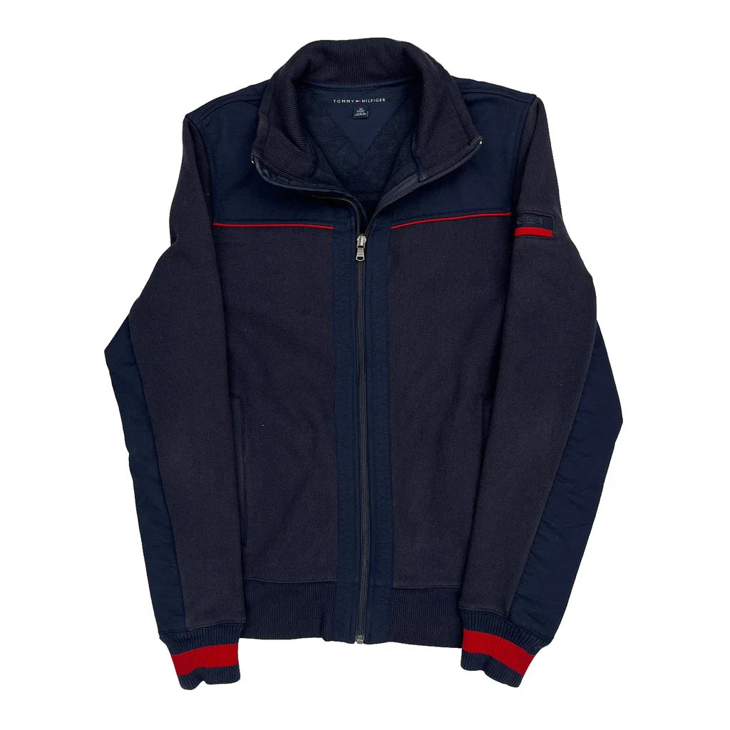 Tommy Hilfiger Track Jacket - XS Red Polyester Refurbished - Thrifted (note: this is a term often used to describe second- refurbished available on Cerqular
