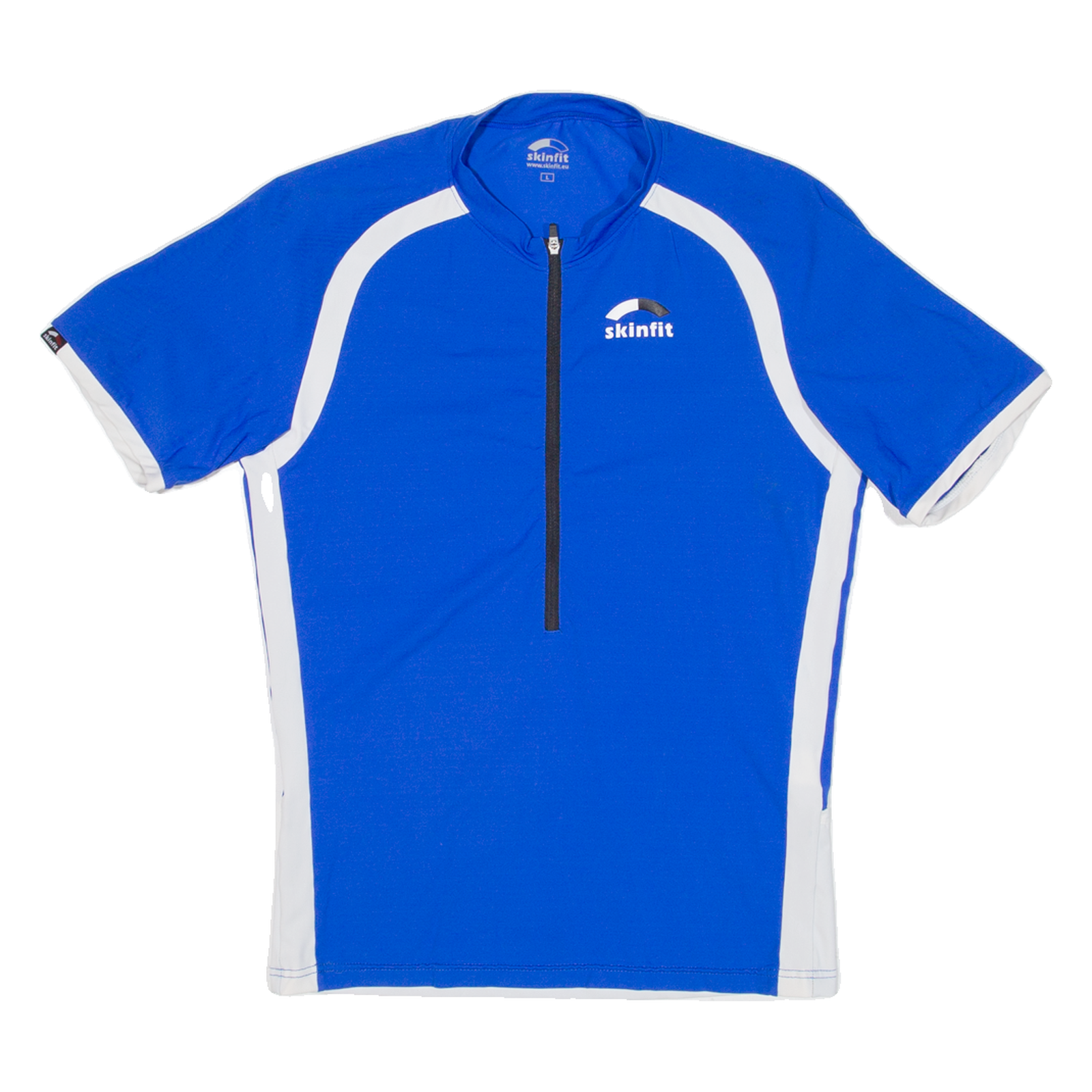 SKIN FIT Cycling Mens Jersey Blue 1/2 Zip L Refurbished - N/A refurbished available on Cerqular
