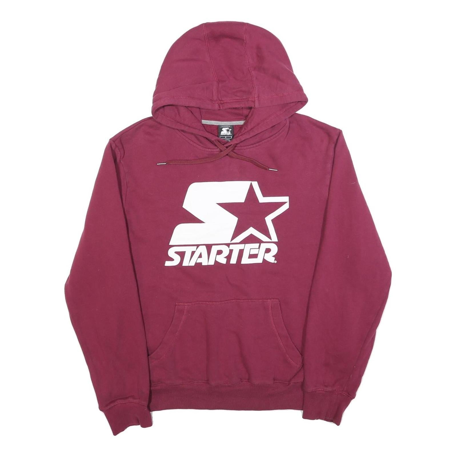 STARTER Mens Maroon Hoodie L Cotton Blend Pullover Classic Logo Hooded Refurbished - N/A refurbished available on Cerqular