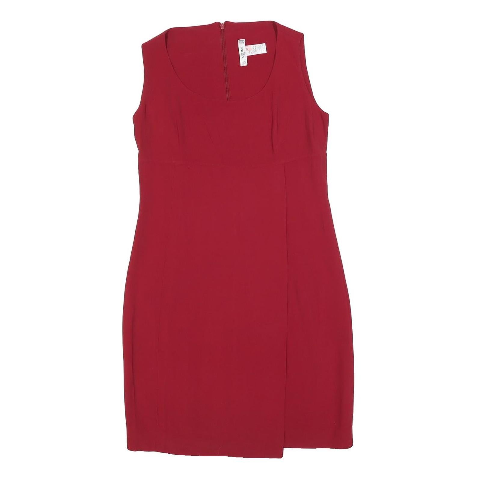 Buy CELINE Womens Red Sleeveless Day Polyester Blend Shift Midi Dress M Elegant Refurbished - $244.39 CELINE Womens Red Sleeveless Day Polyester Blend Shift Midi Dress M Elegant Refurbished - N/A refurbished available on Cerqular