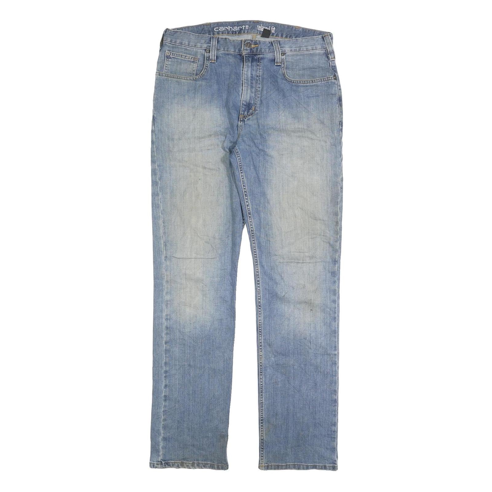 Buy CARHARTT Mens Relaxed Fit Blue Denim Fair W34 L34 Cotton Blend Zip Jeans Refurbished - $40.29 CARHARTT Mens Relaxed Fit Blue Denim Fair W34 L34 Cotton Blend Zip Jeans Refurbished - N/A refurbished available on Cerqular