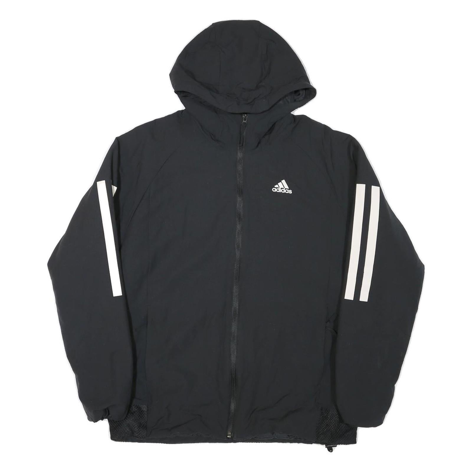 ADIDAS Mens Black Jacket S Polyester Blend Plain Zip Hooded Sports Casual Refurbished - N/A refurbished available on Cerqular