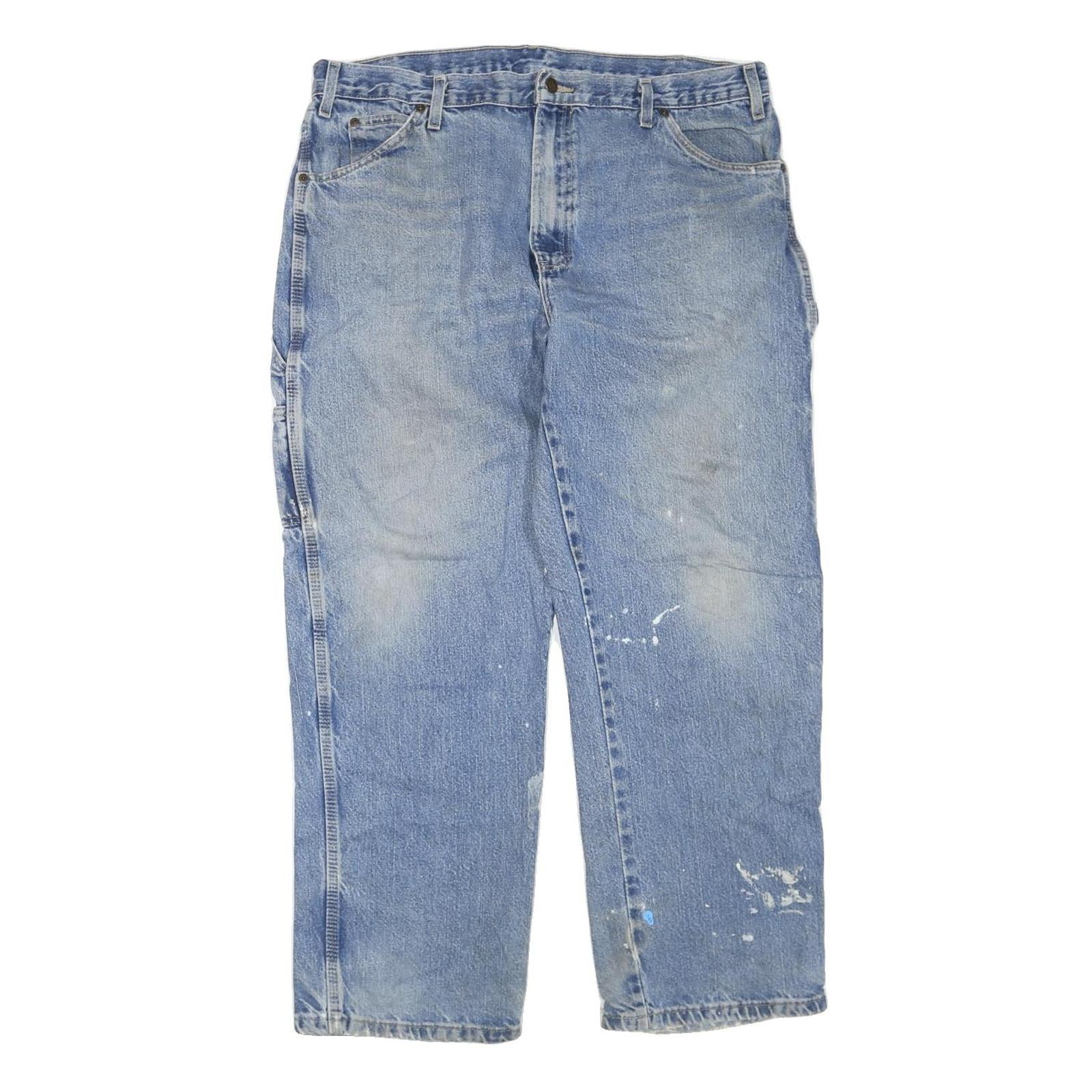 DICKIES Womens Blue Regular Jeans Denim W38 L30 Cotton Blend Zip Casual Workwear Refurbished - N/A refurbished available on Cerqular