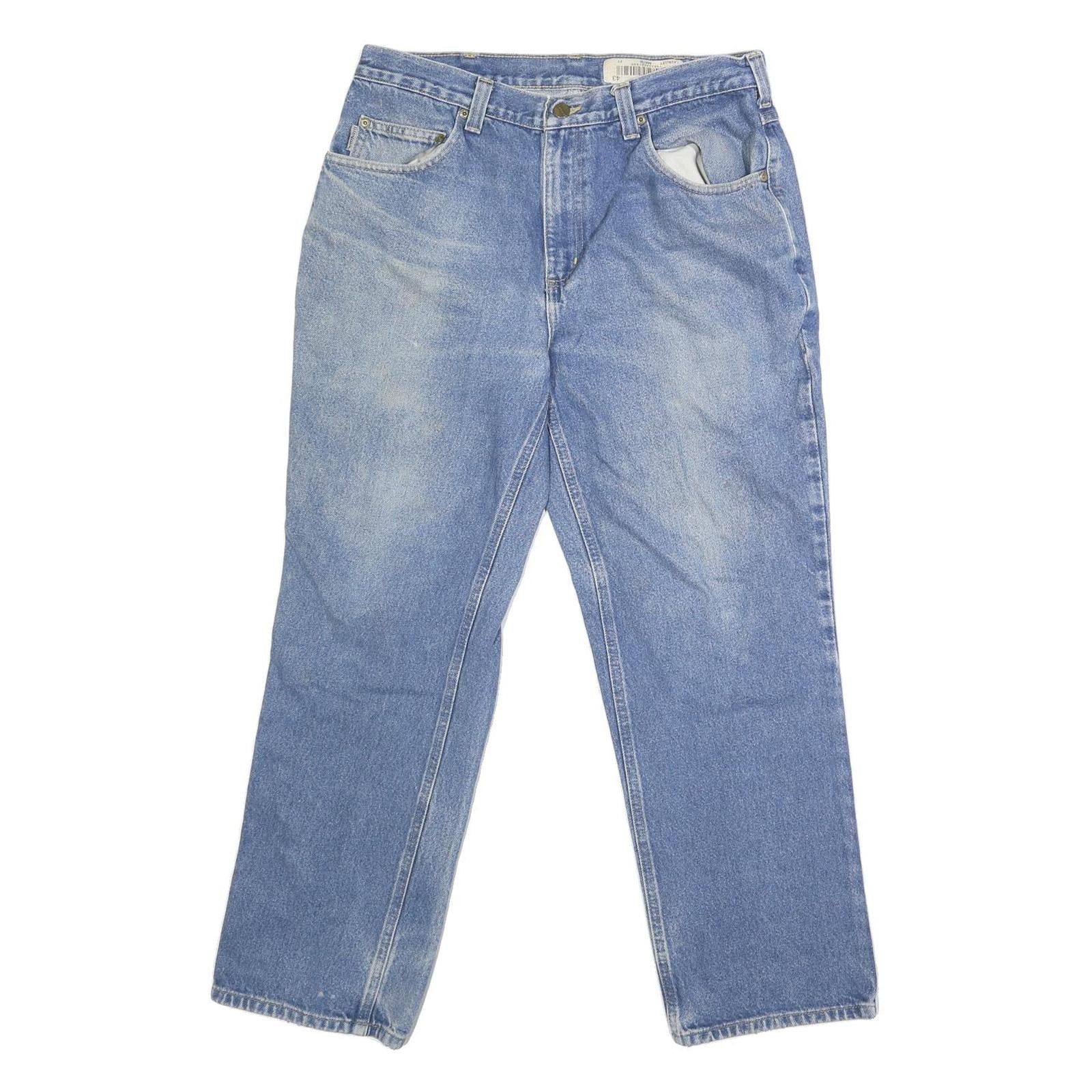 CARHARTT Mens Jeans Blue Regular Straight Denim Light W34 L28 Classic Fit Refurbished - N/A refurbished available on Cerqular