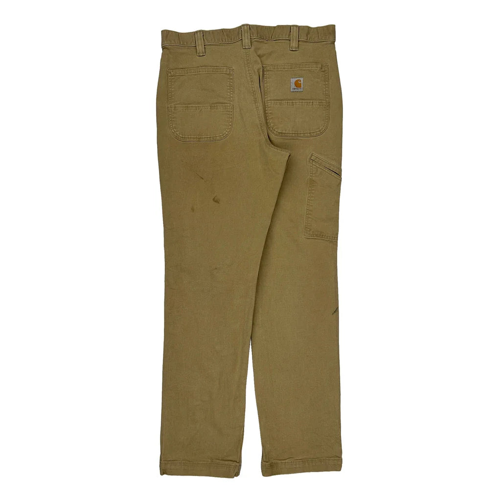 Buy Carhartt Carpenter Trousers - 32W 32L Khaki Cotton Refurbished - $43.54 Carhartt Carpenter Trousers - 32W 32L Khaki Cotton Refurbished - Thrifted (note: this is a term often used to describe second- refurbished available on Cerqular