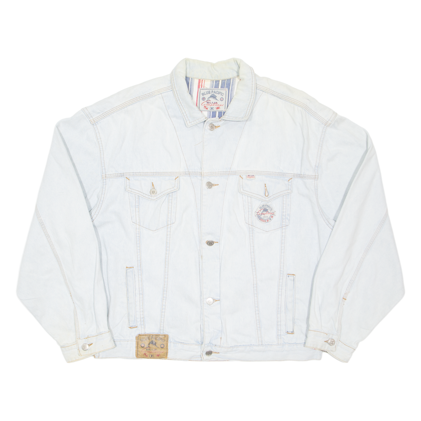 BLUE PACIFIC Mens Denim Jacket Blue L Refurbished - N/A refurbished available on Cerqular
