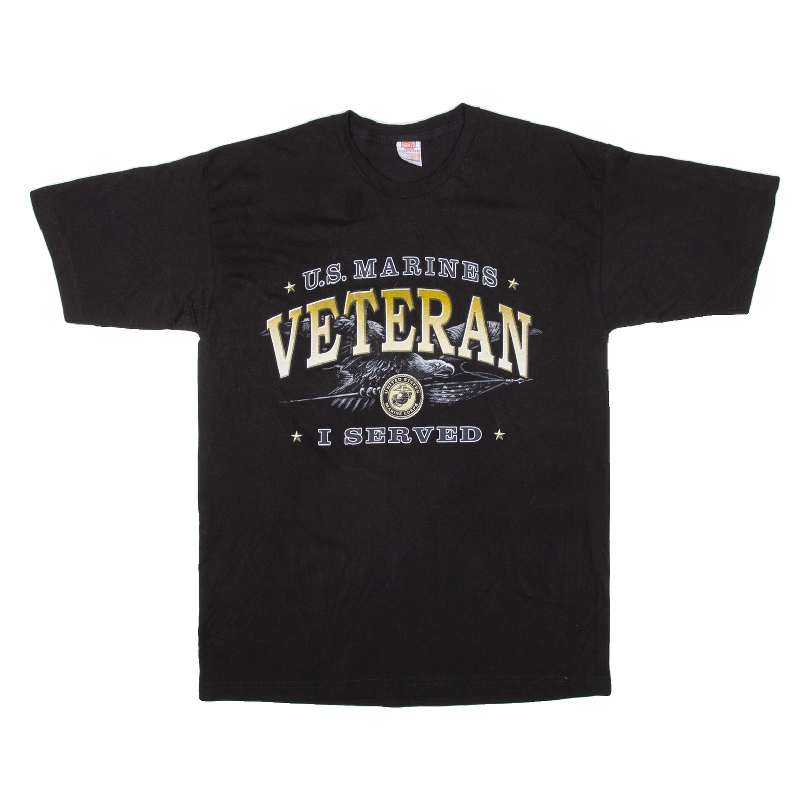 BAYSIDE U.s. Martians Veteran I Served Mens T-Shirt Black USA L Refurbished - N/A refurbished available on Cerqular