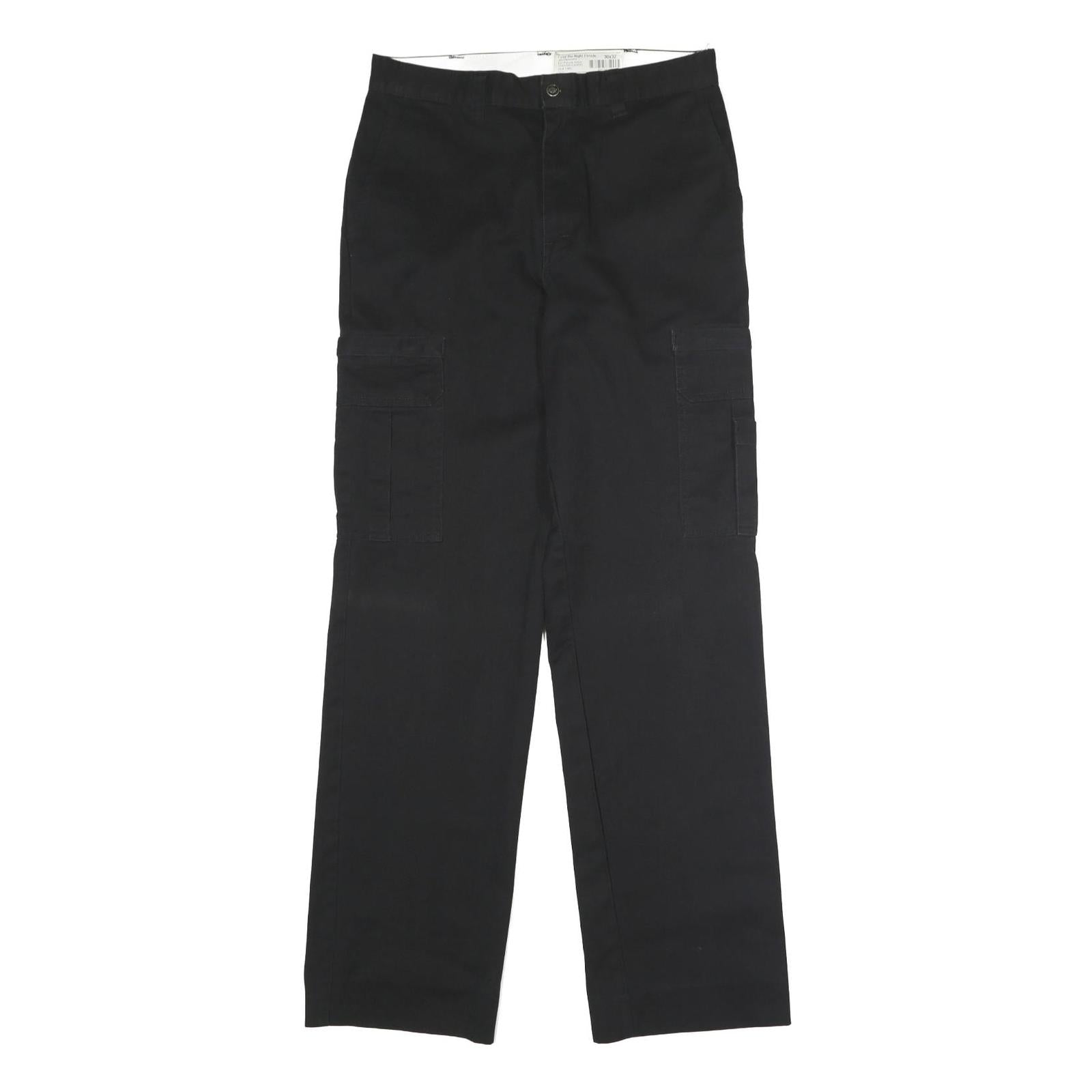 DICKIES Mens Black Regular Straight Polyester Blend Trousers W30 L32 Zip Closure Refurbished - N/A refurbished available on Cerqular