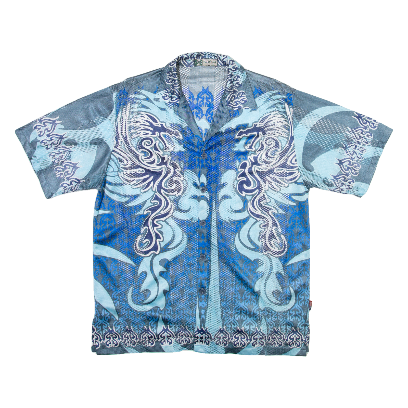 HANGZHOU Mens Shirt Blue Crazy Pattern M Refurbished - N/A refurbished available on Cerqular