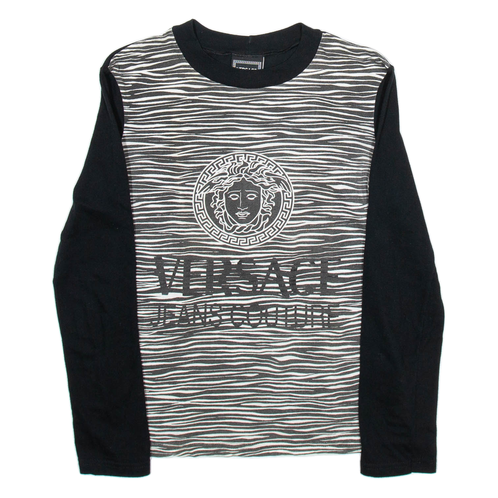 VERSACE JEANS Womens T-Shirt Black Long Sleeve S Refurbished - N/A refurbished available on Cerqular