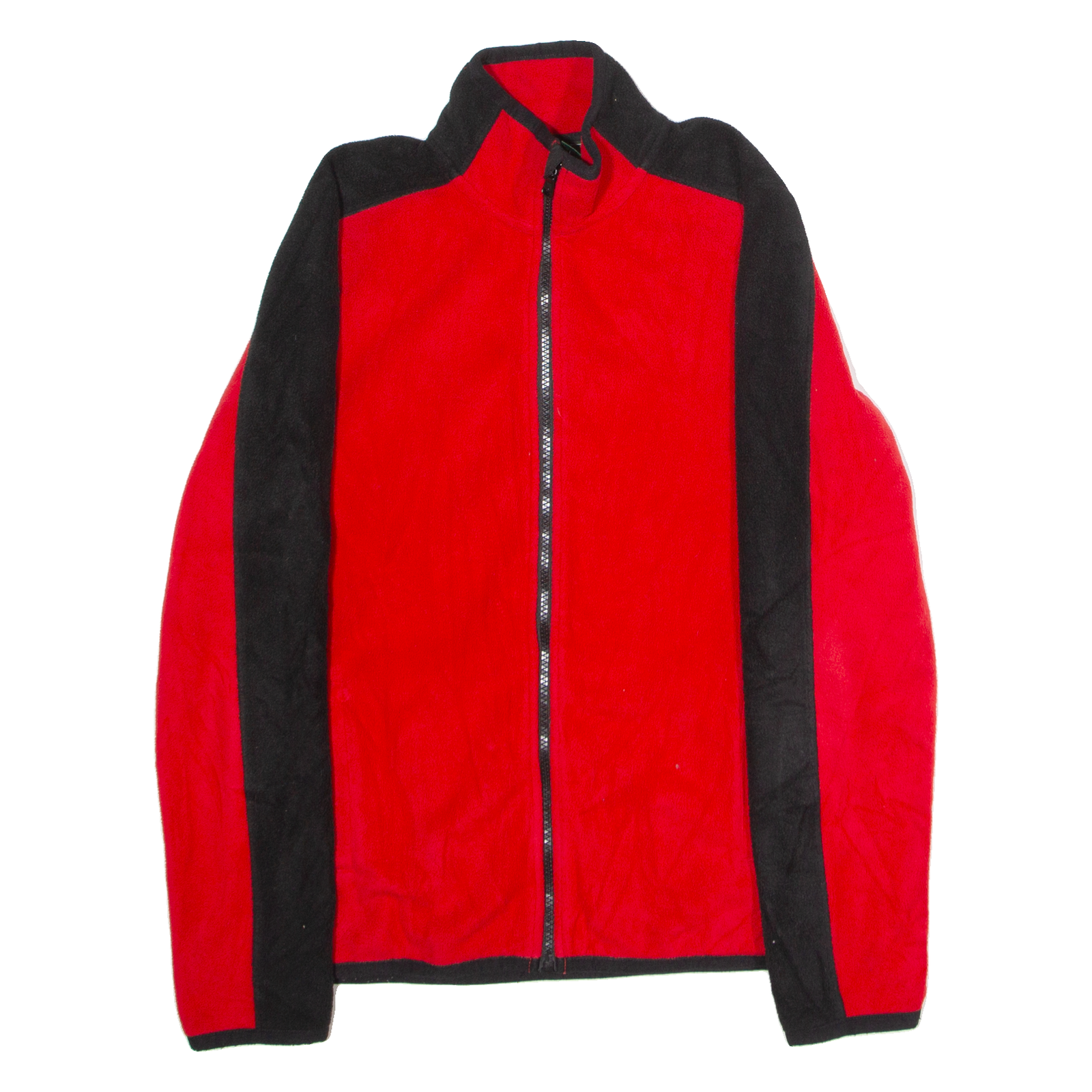 LAUREN RALPH LAUREN Womens Fleece Jacket Red Colourblock M Refurbished - N/A refurbished available on Cerqular
