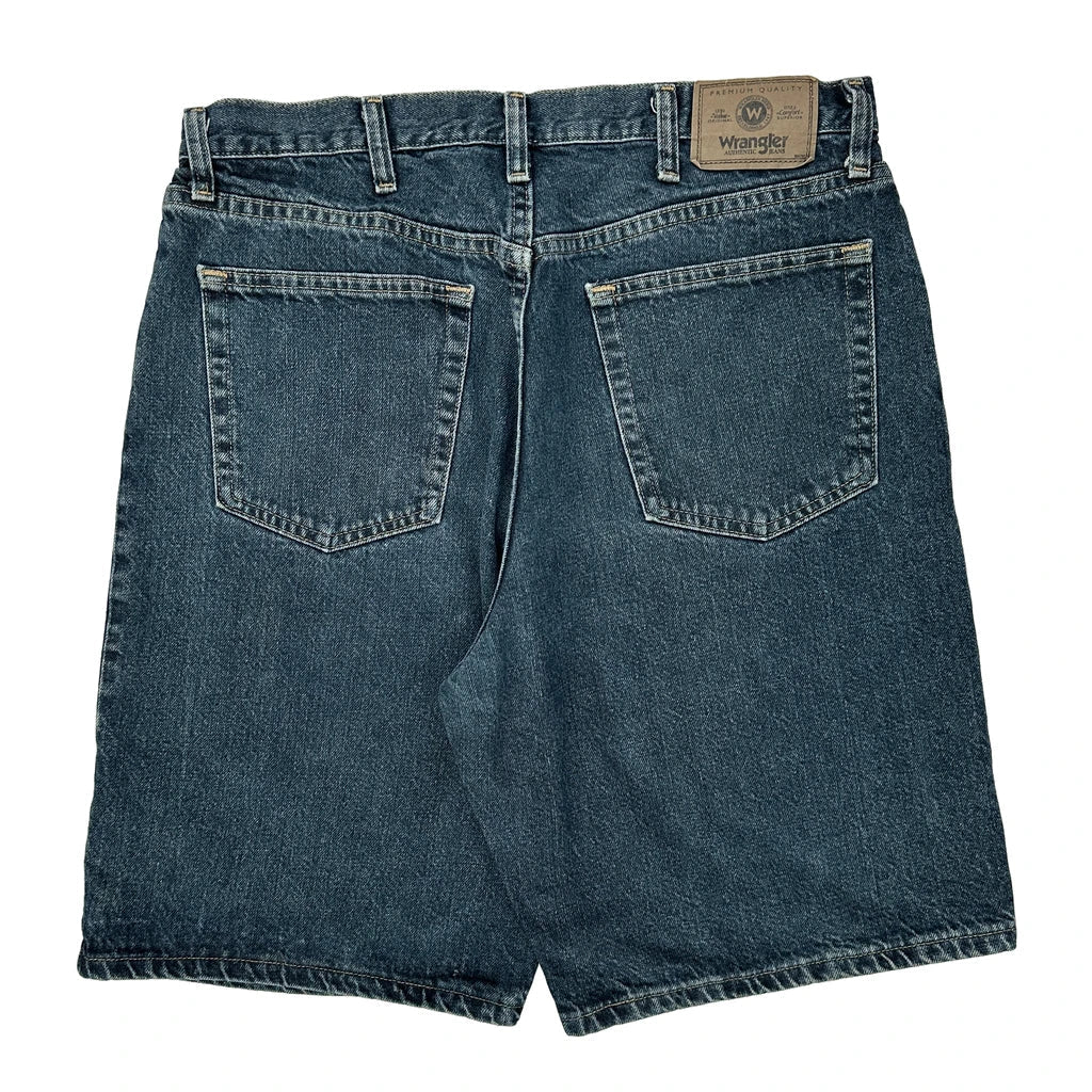Wrangler Denim Shorts - 33W 9L Blue Cotton Refurbished - Thrifted (note: this is a term often used to describe second- refurbished available on Cerqular