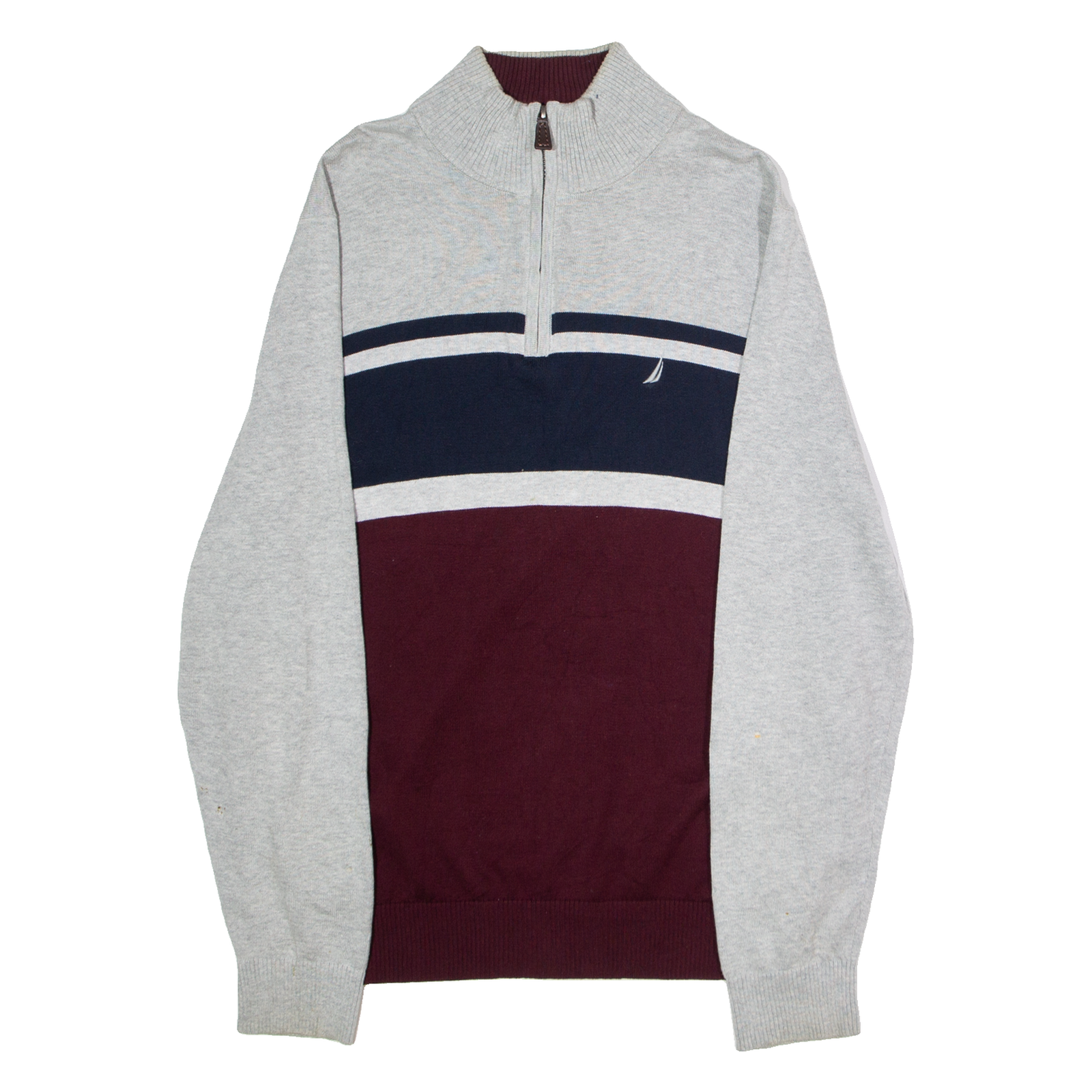 Buy NAUTICA Mens Jumper Grey Colourblock 1/4 Zip Tight Knit M Refurbished - $28.59 NAUTICA Mens Jumper Grey Colourblock 1/4 Zip Tight Knit M Refurbished - N/A refurbished available on Cerqular